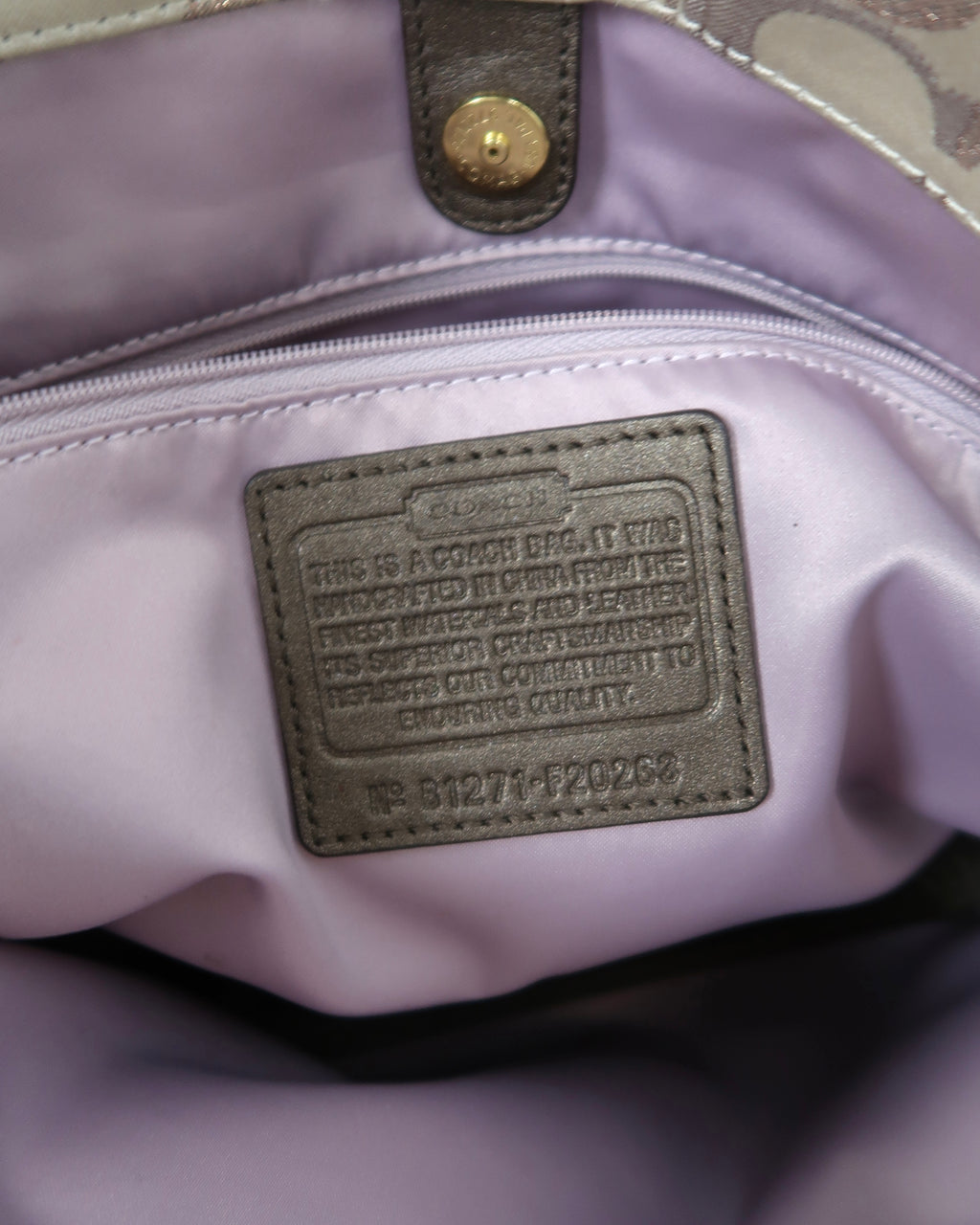 Coach Ashley Signature Sateen Carryall