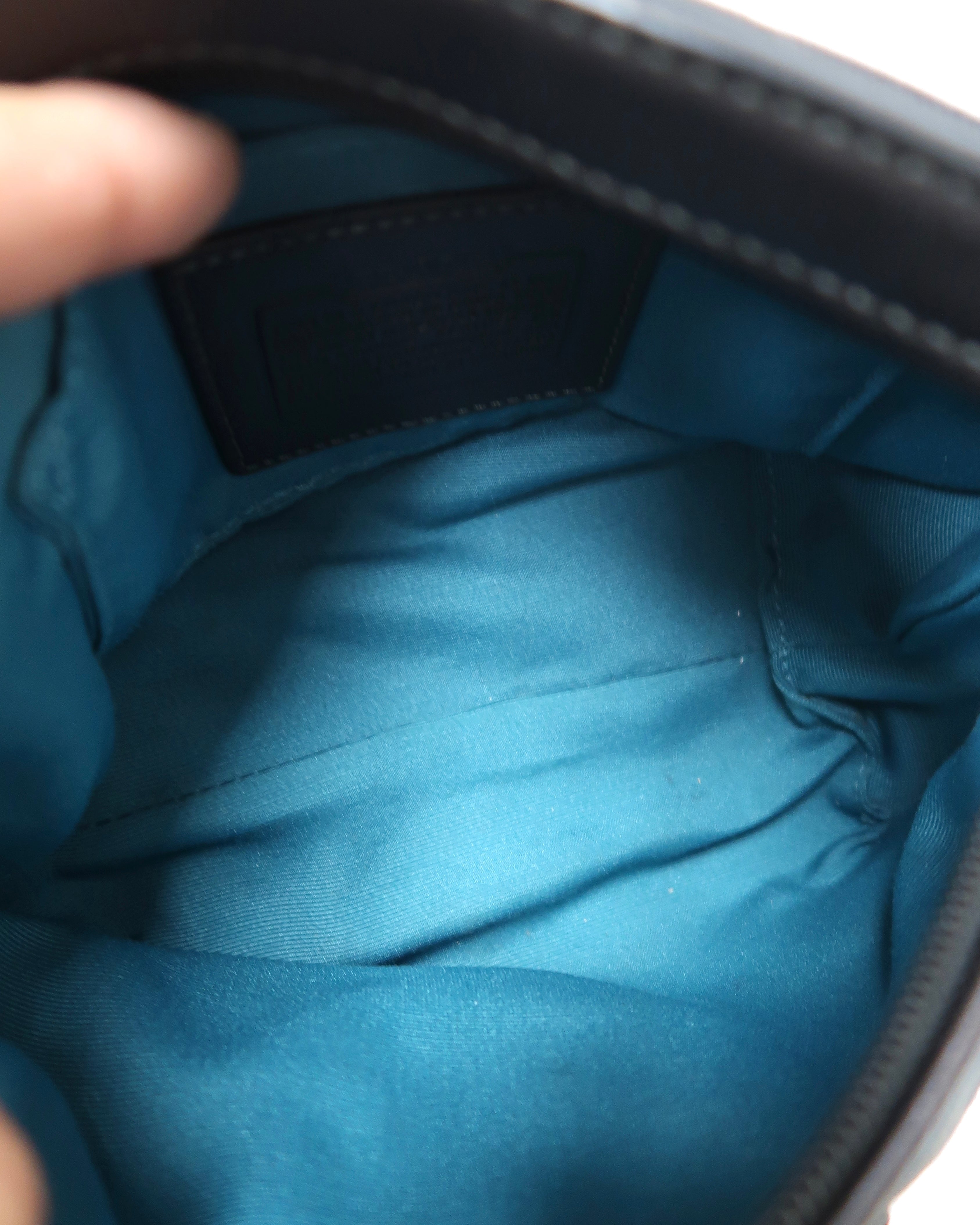 Coach black signature hobo bag