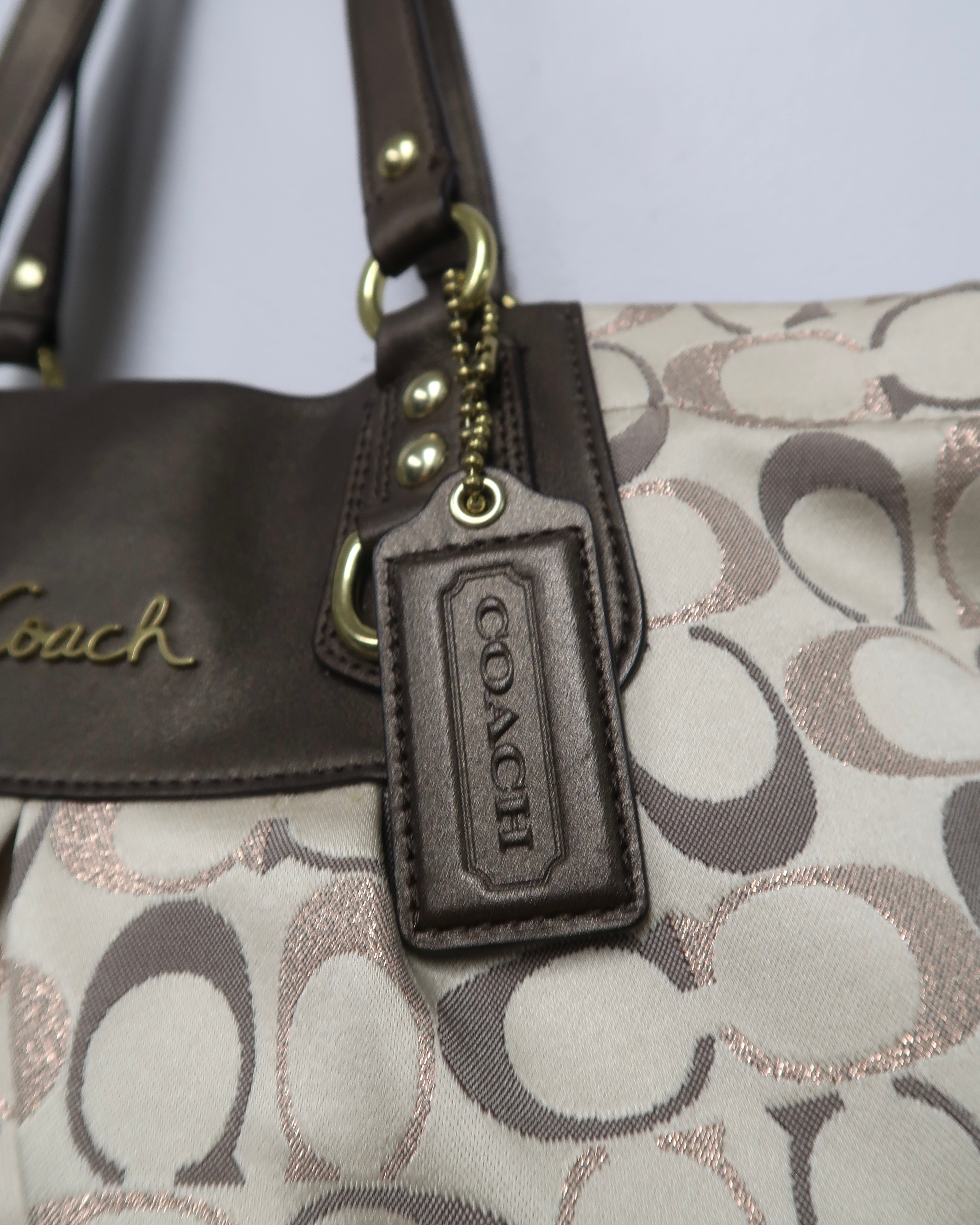 Coach Ashley Signature Sateen Carryall