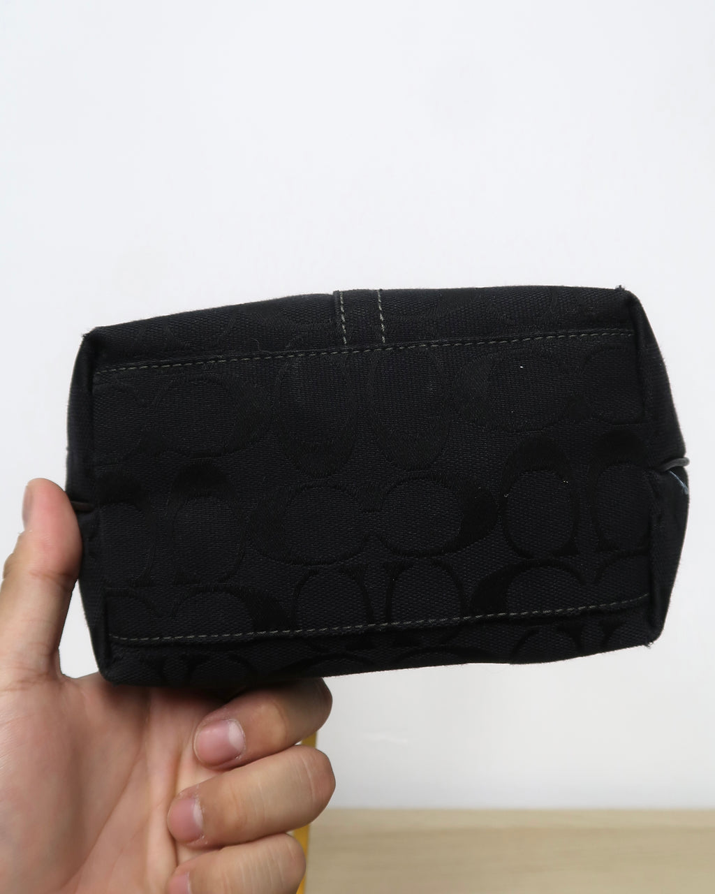 Coach black signature hobo bag
