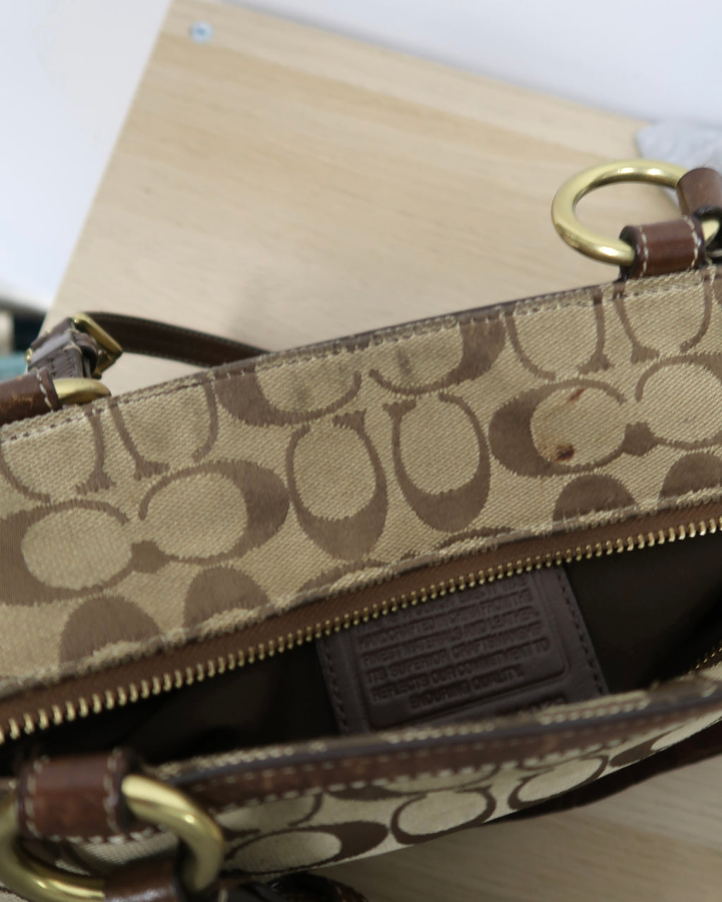 Coach Signature patchwork tote