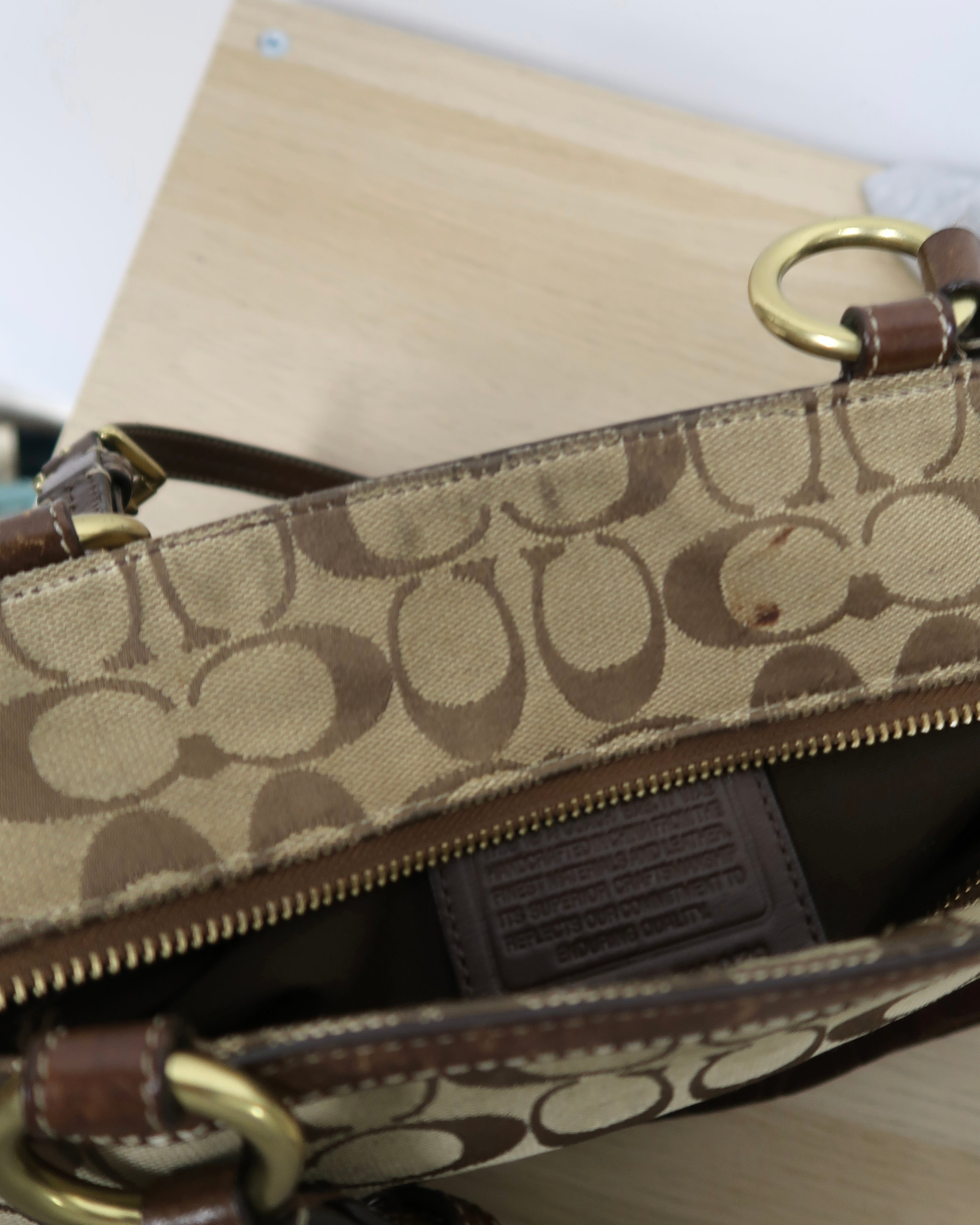 Coach Signature patchwork tote
