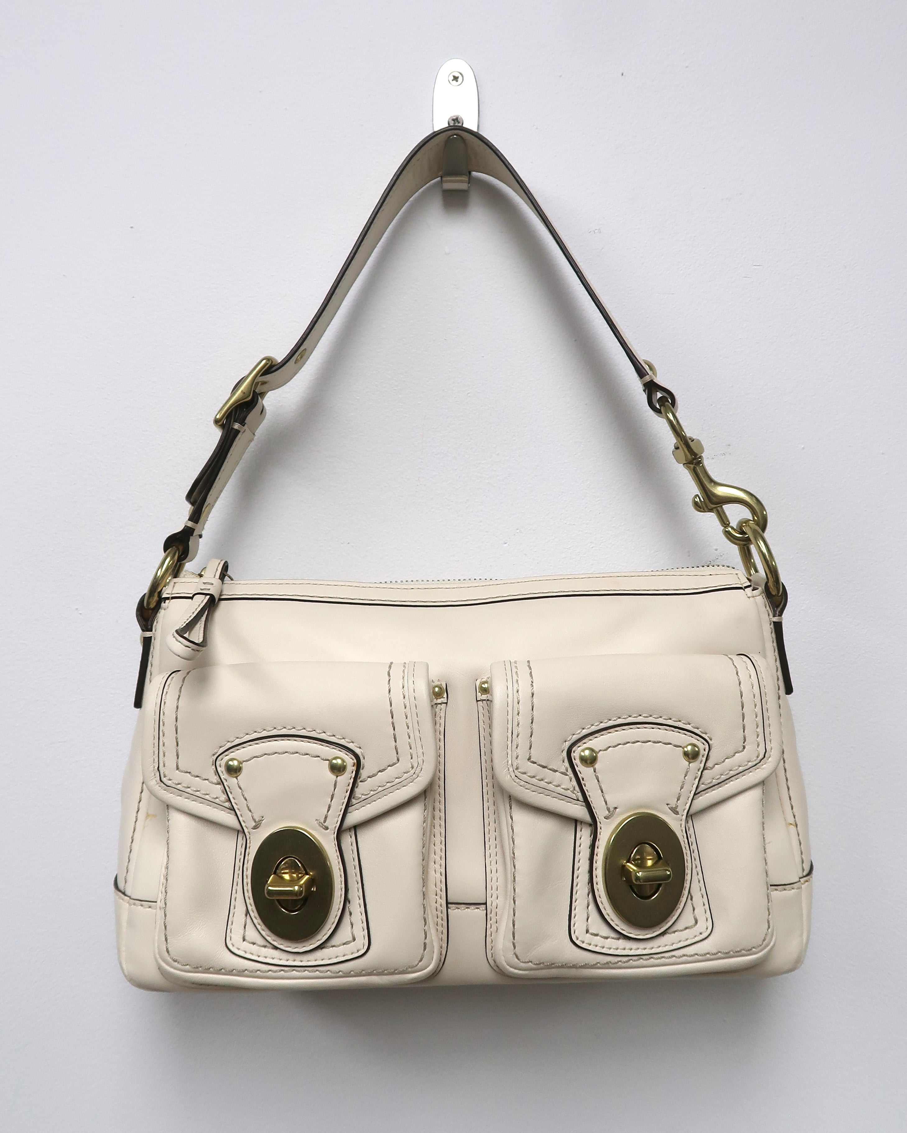 Coach Legacy 65th Anniversary white leather shoulder bag