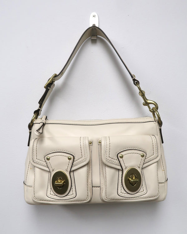 Coach Legacy 65th Anniversary white leather shoulder bag