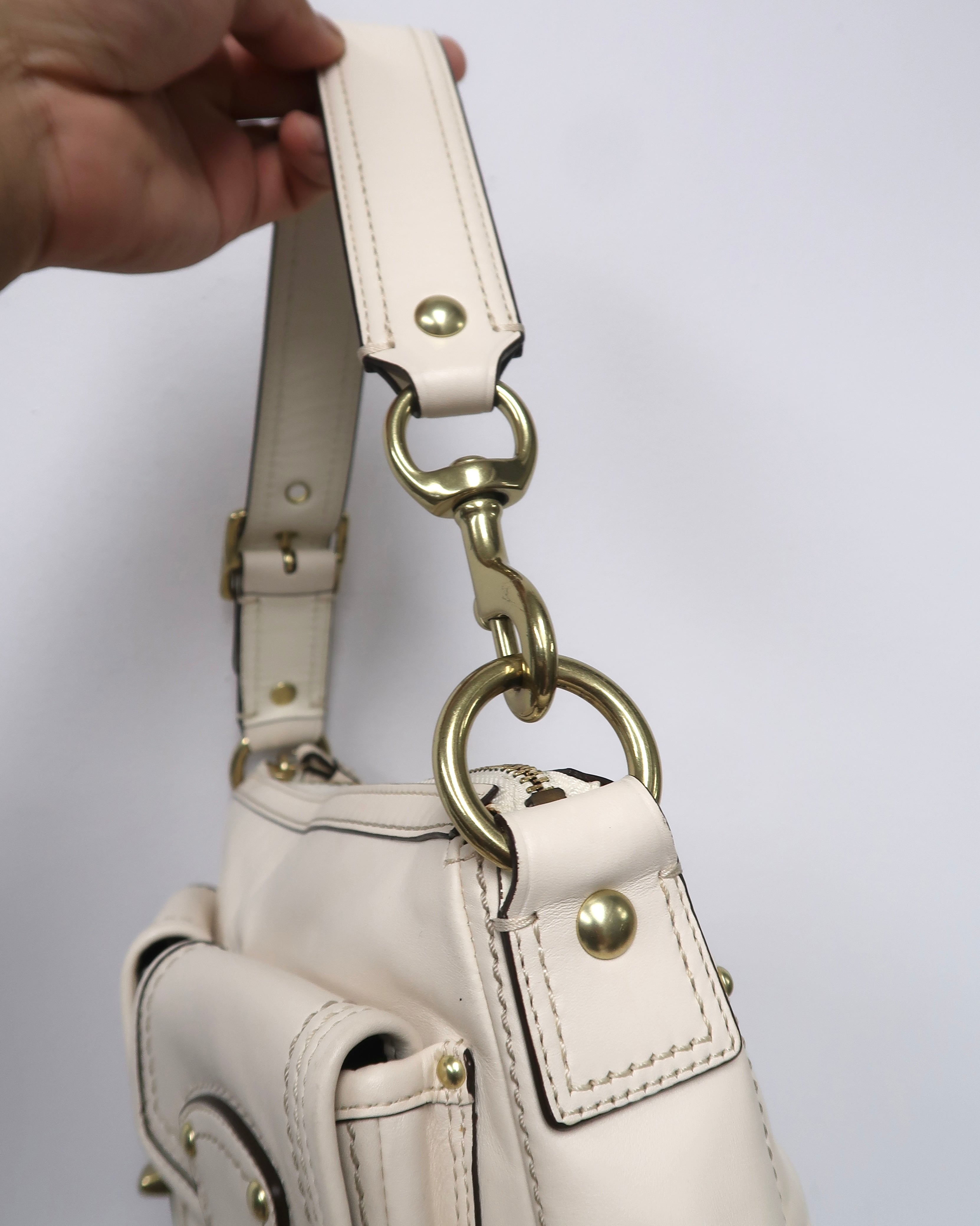 Coach Legacy 65th Anniversary white leather shoulder bag
