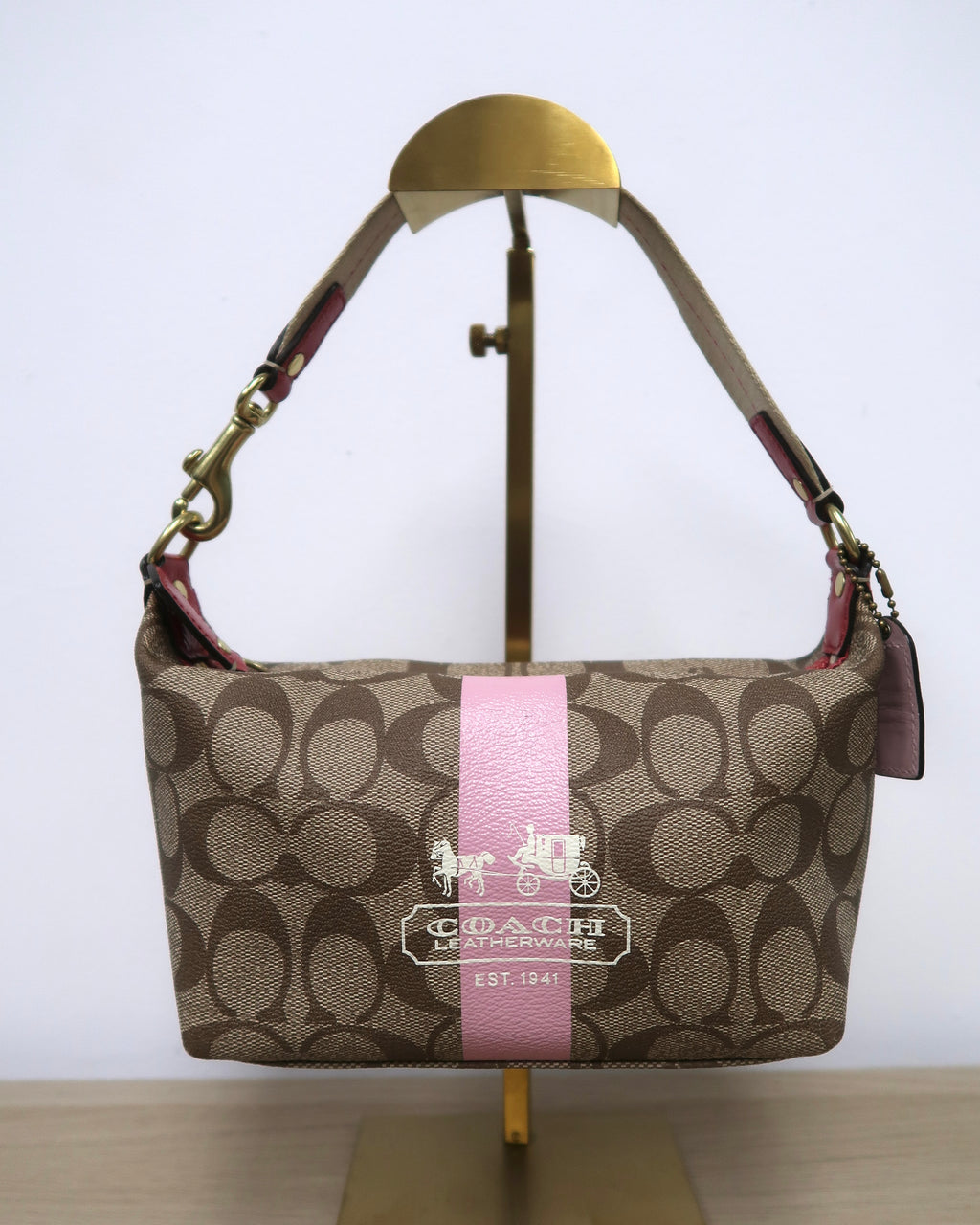vintage Coach Heritage Stripe Mini Handbag