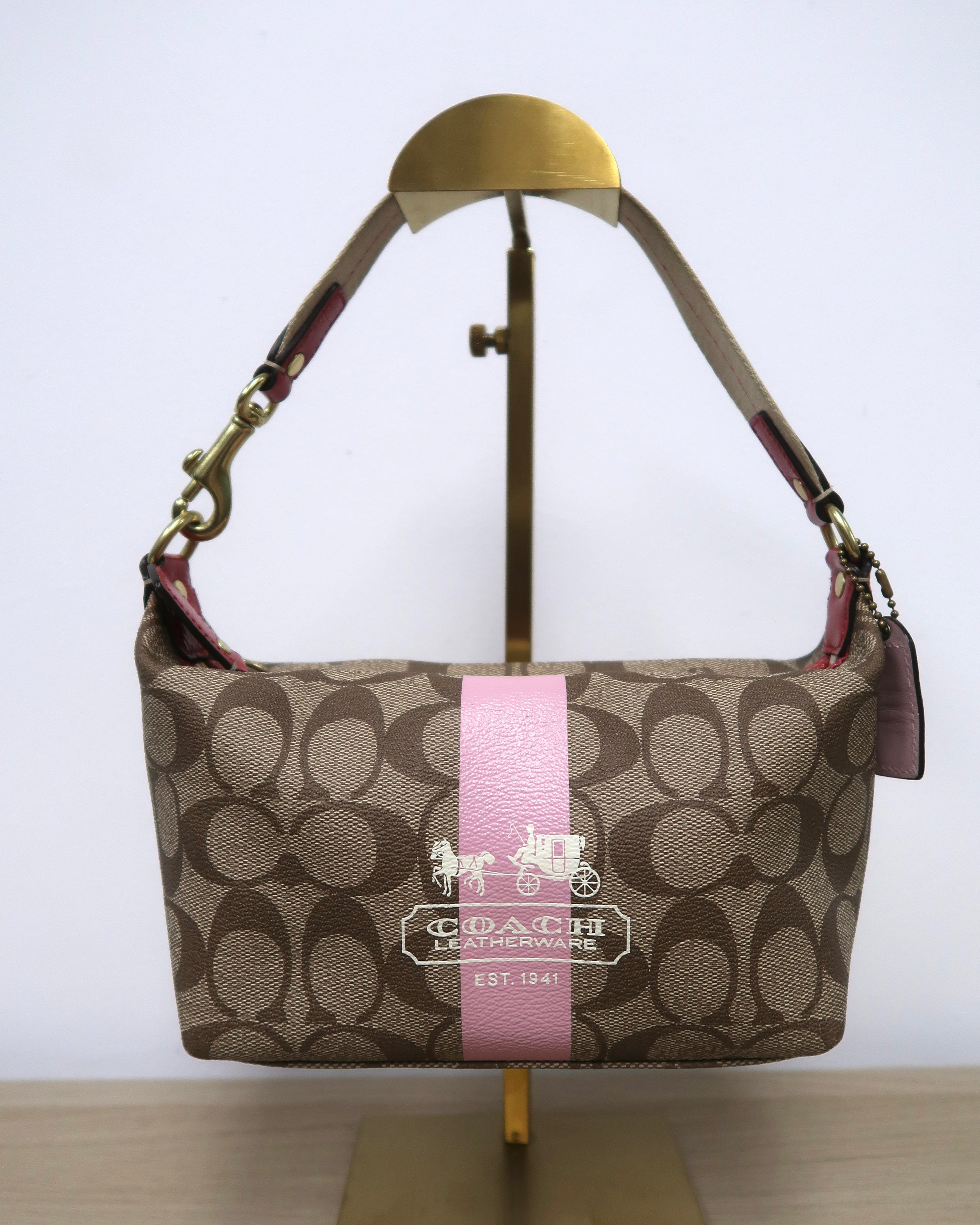 vintage Coach Heritage Stripe Mini Handbag
