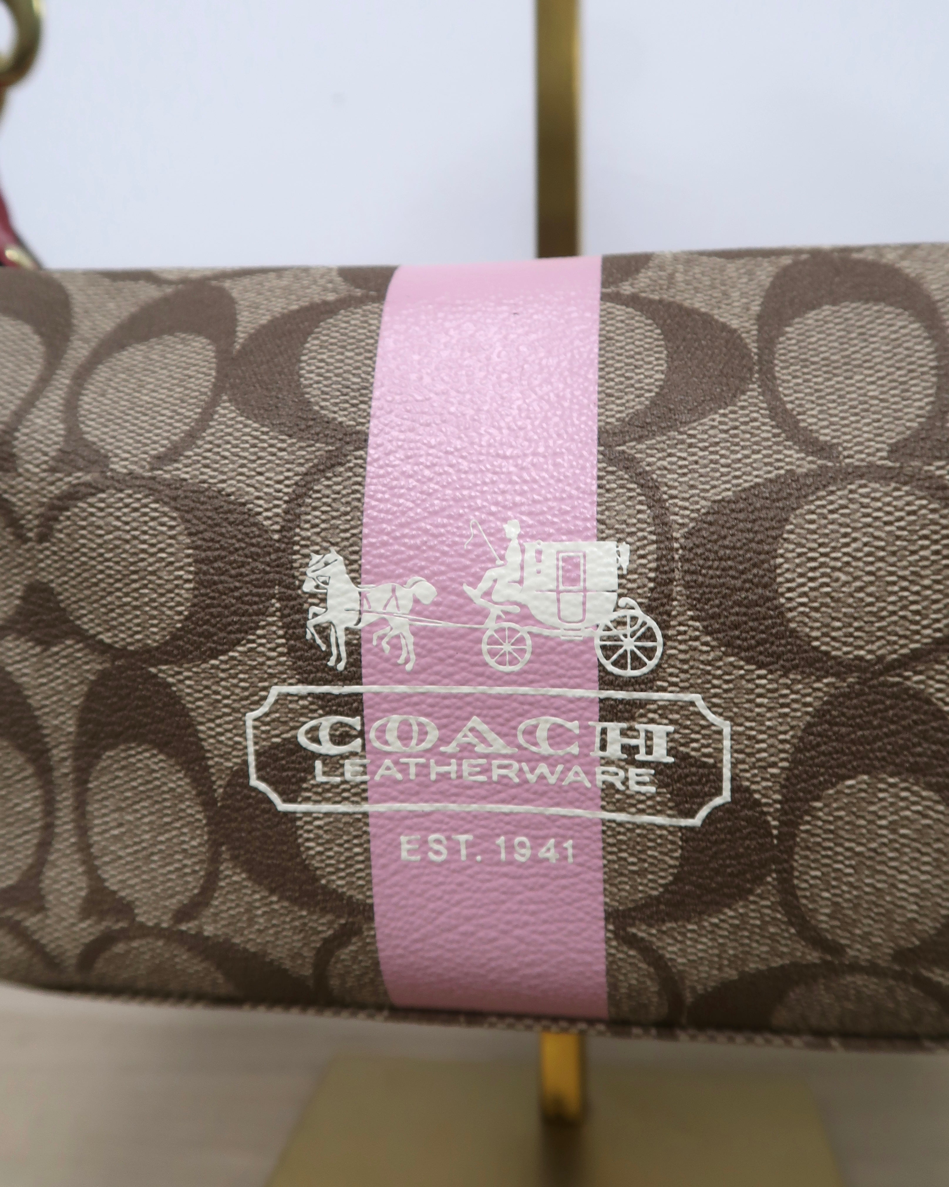 vintage Coach Heritage Stripe Mini Handbag