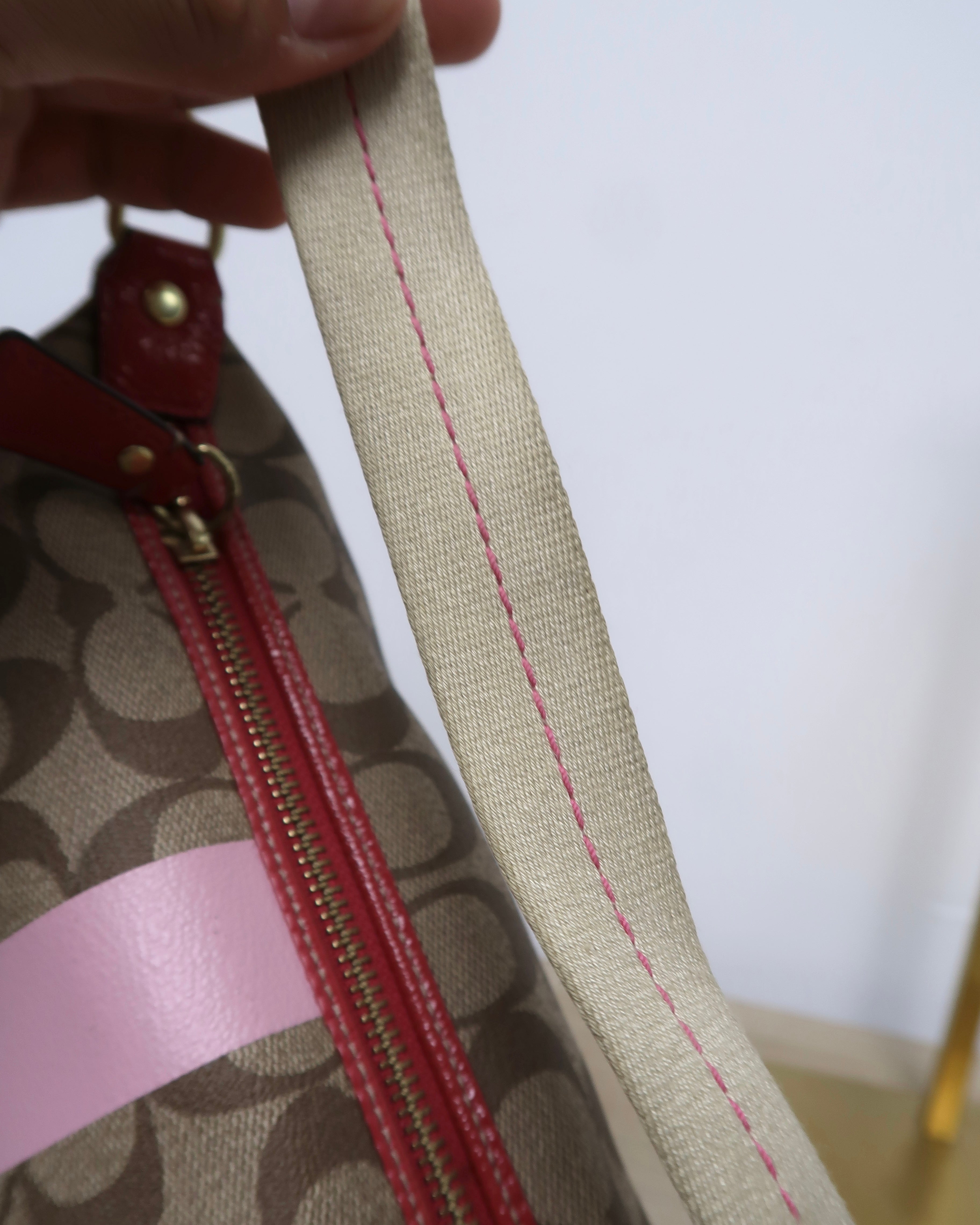 vintage Coach Heritage Stripe Mini Handbag