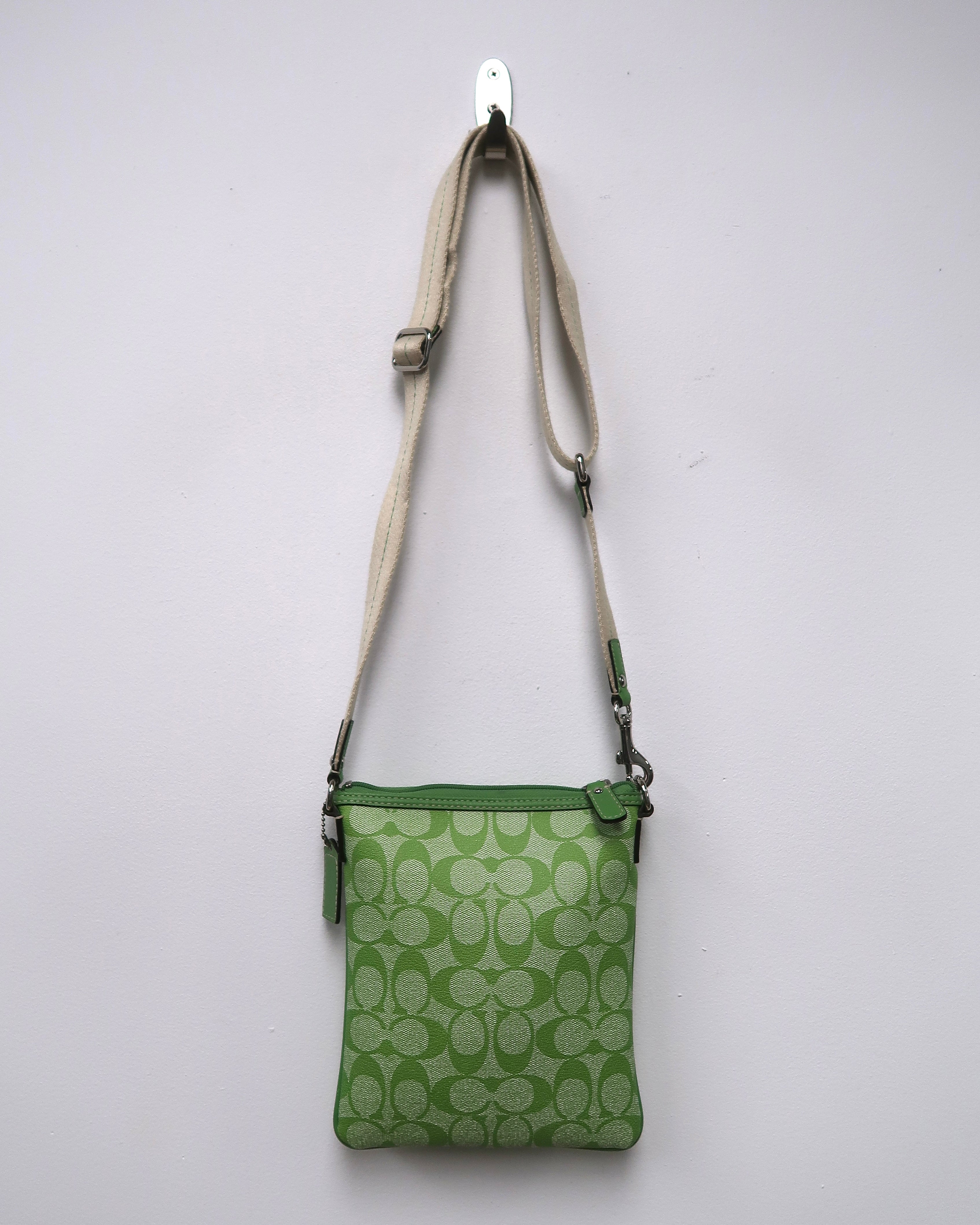 Coach Signature Stripe Swingpack Crossbody Bag