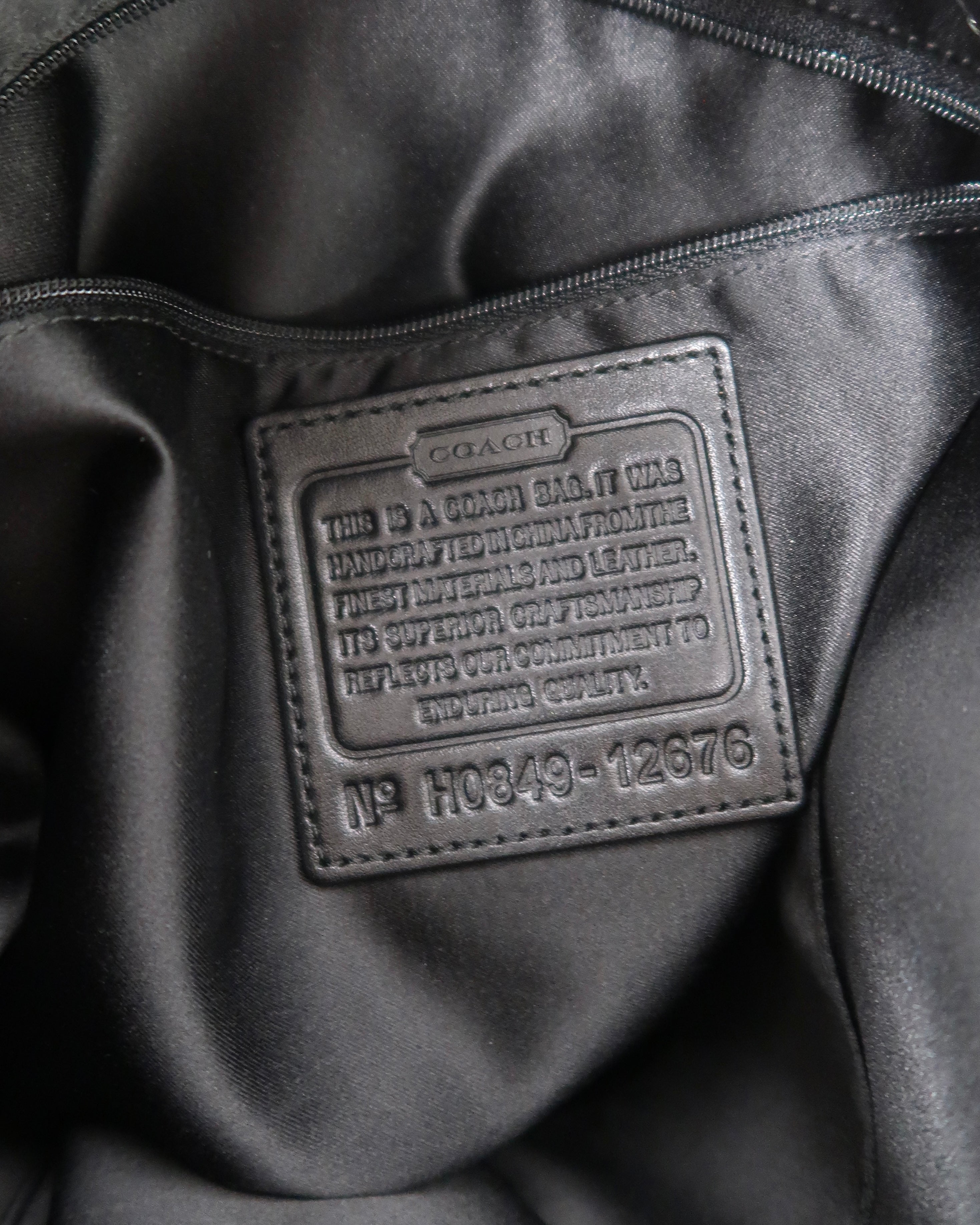 Coach Soho black signature hobo bag