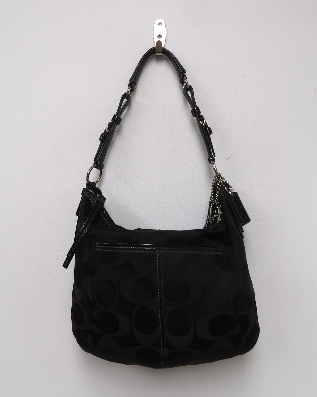 Coach Soho black signature hobo bag