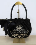 Y2K Juicy Couture black velour mini hobo bag