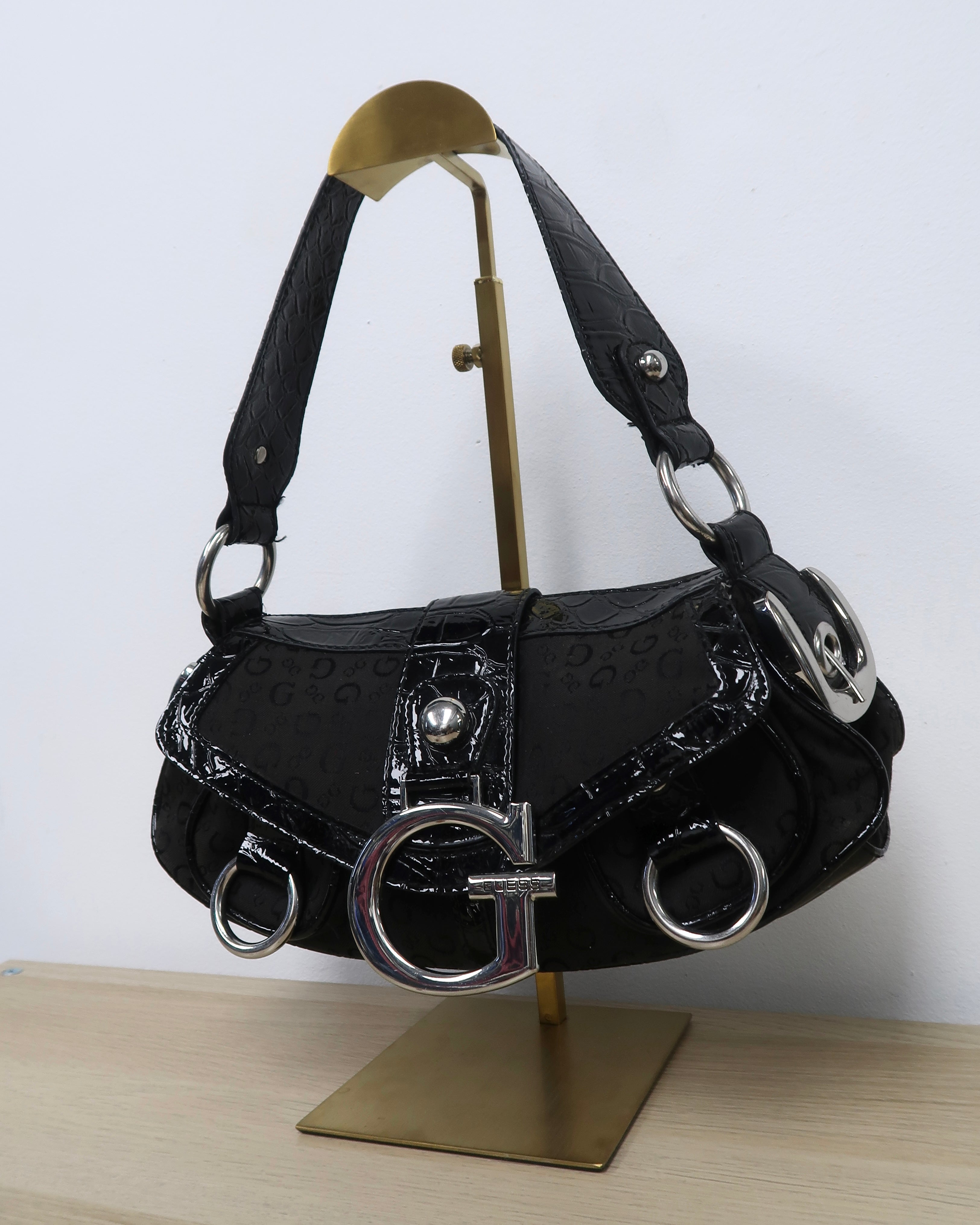 black Guess hobo bag