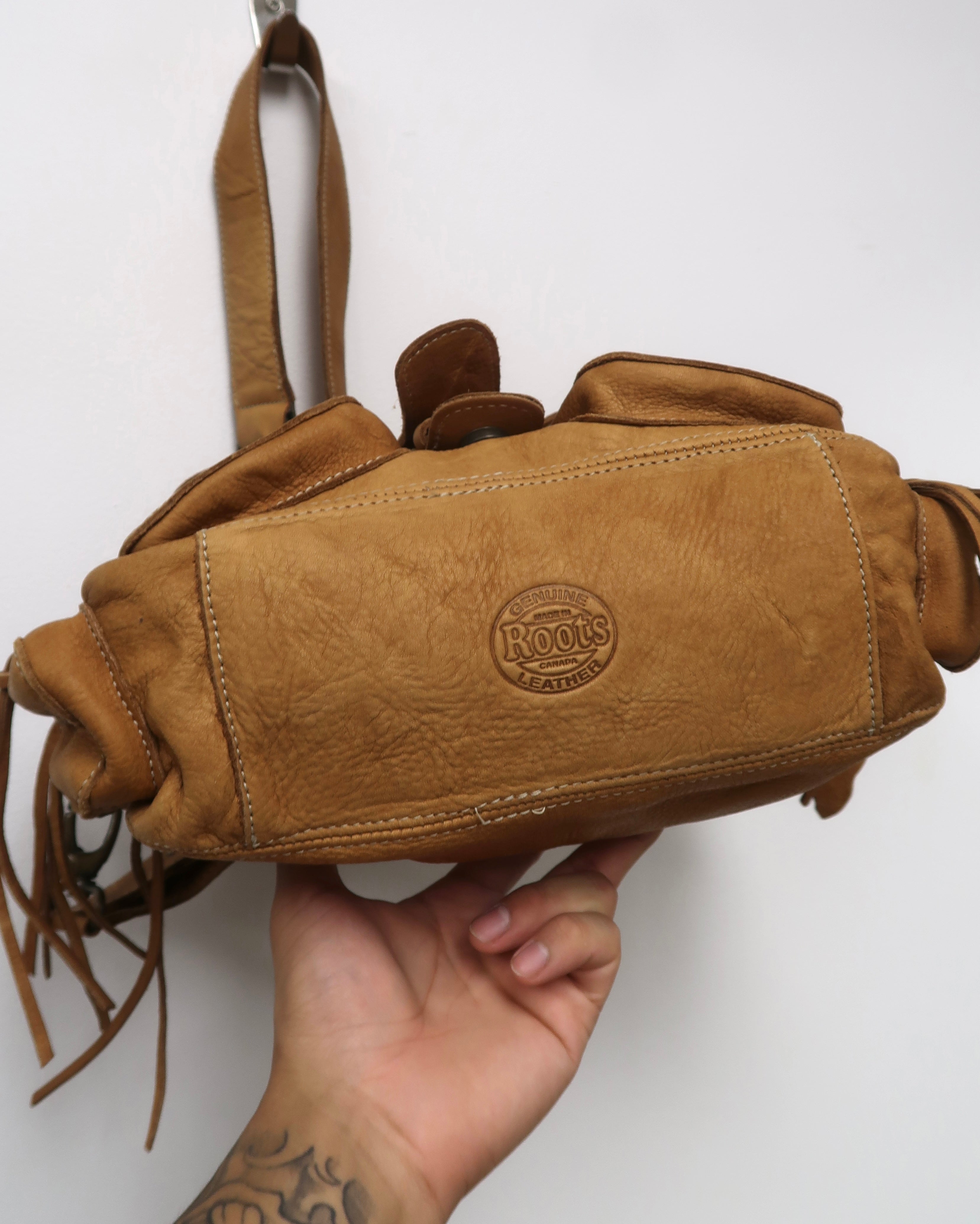 Roots Emily leather shoulder bag