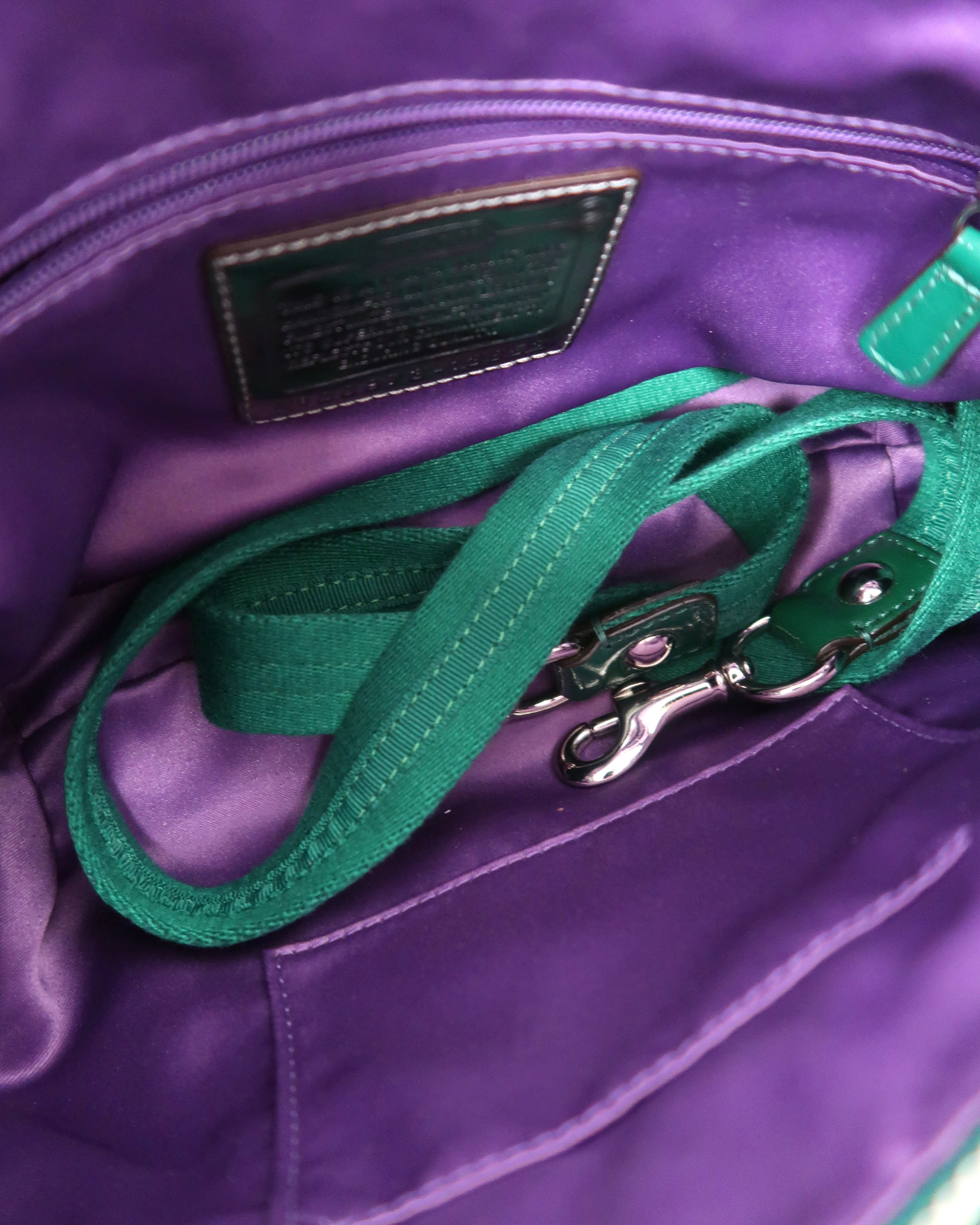 green Coach Poppy Groovy handbag