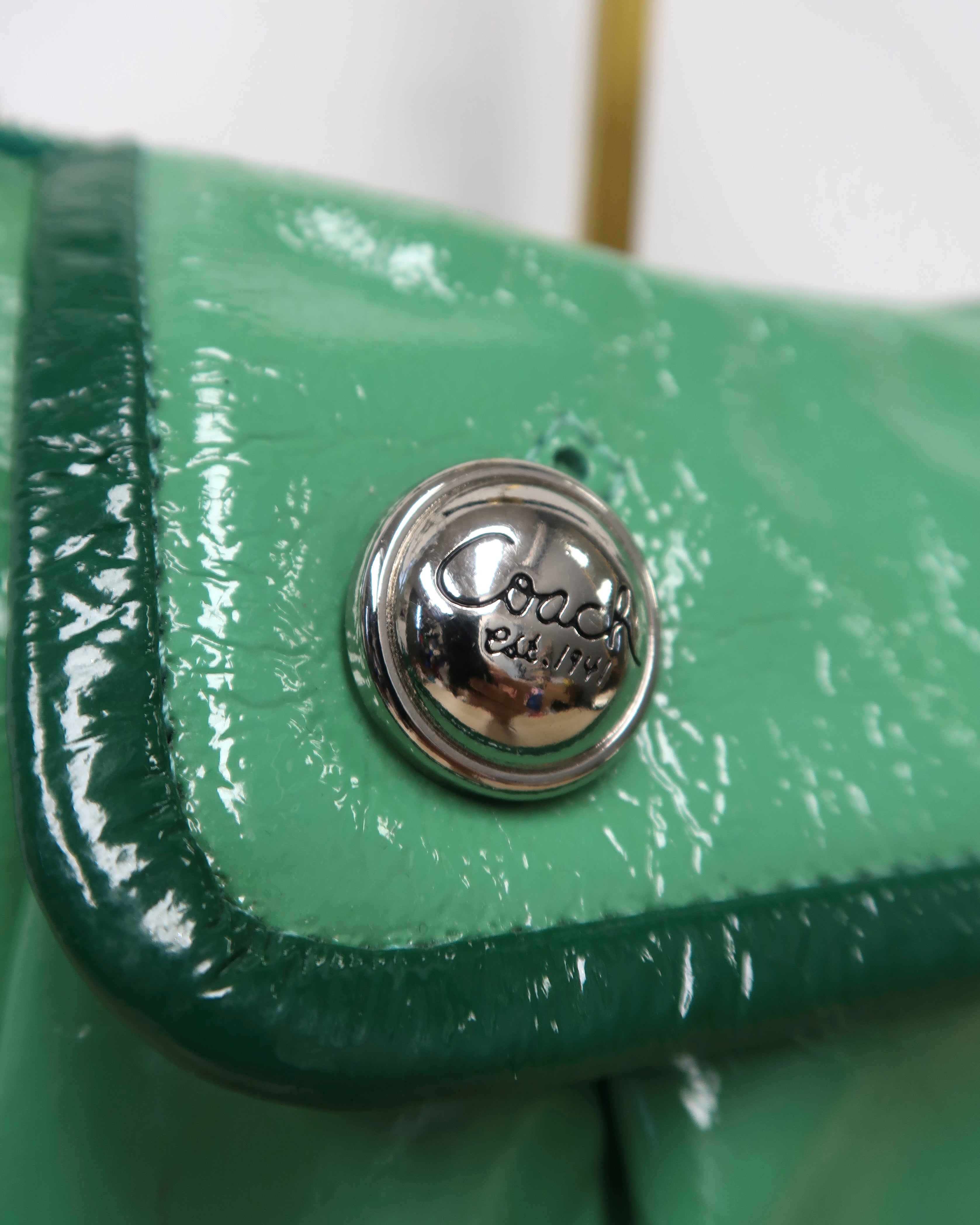 green Coach Poppy Groovy handbag