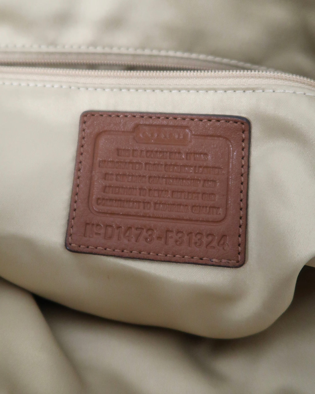 Brown coach Pebbled leather bag