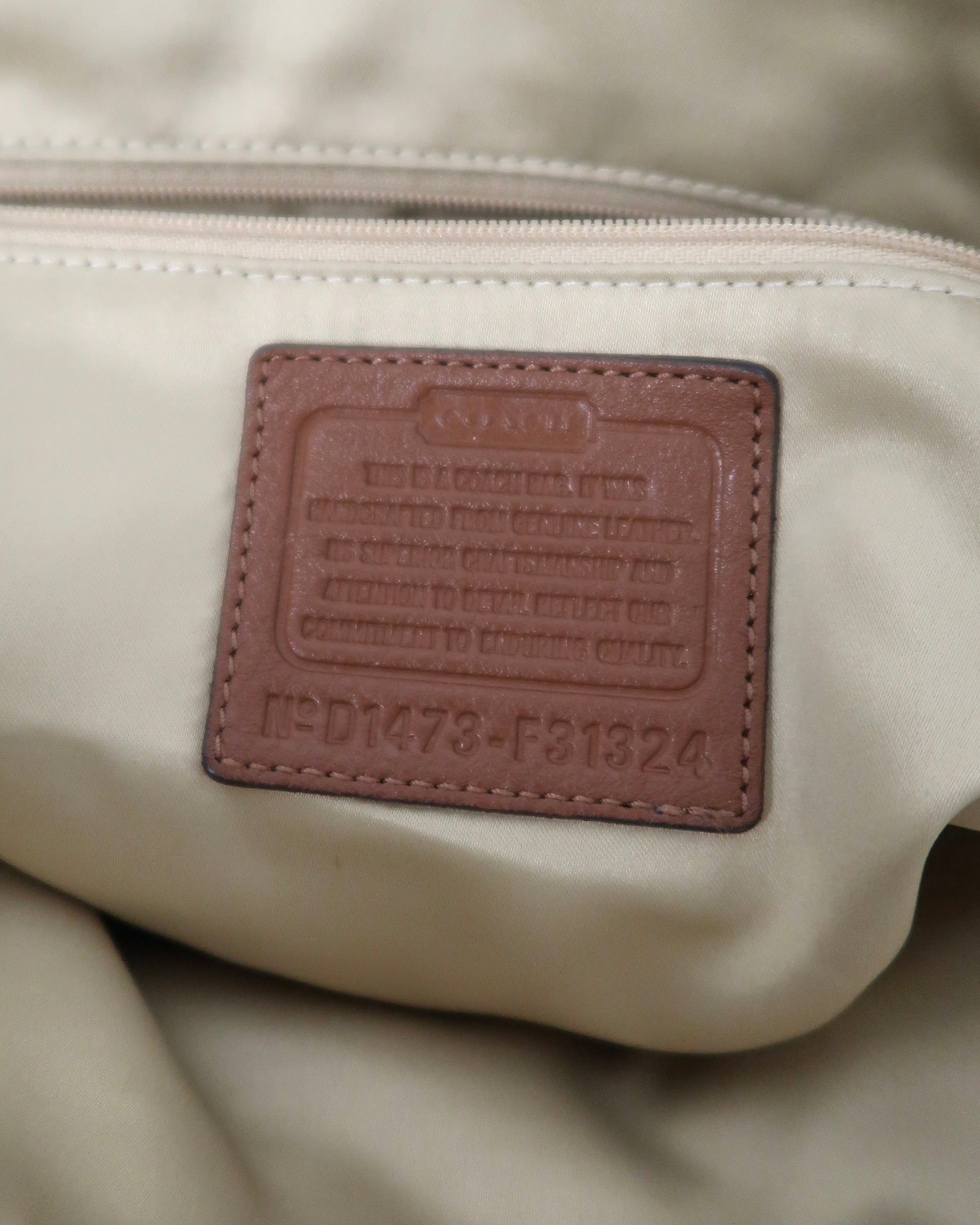 Brown coach Pebbled leather bag