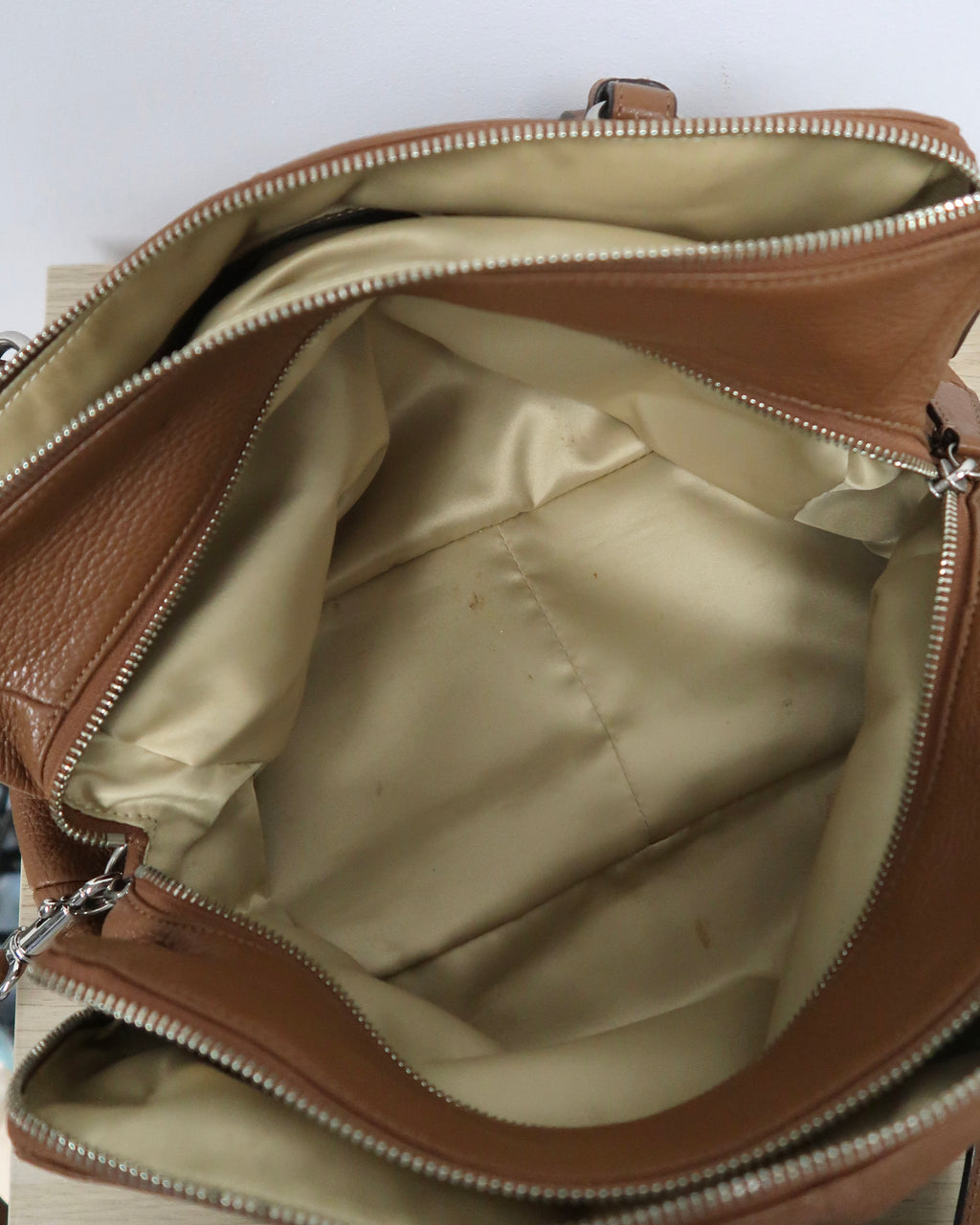 Brown coach Pebbled leather bag