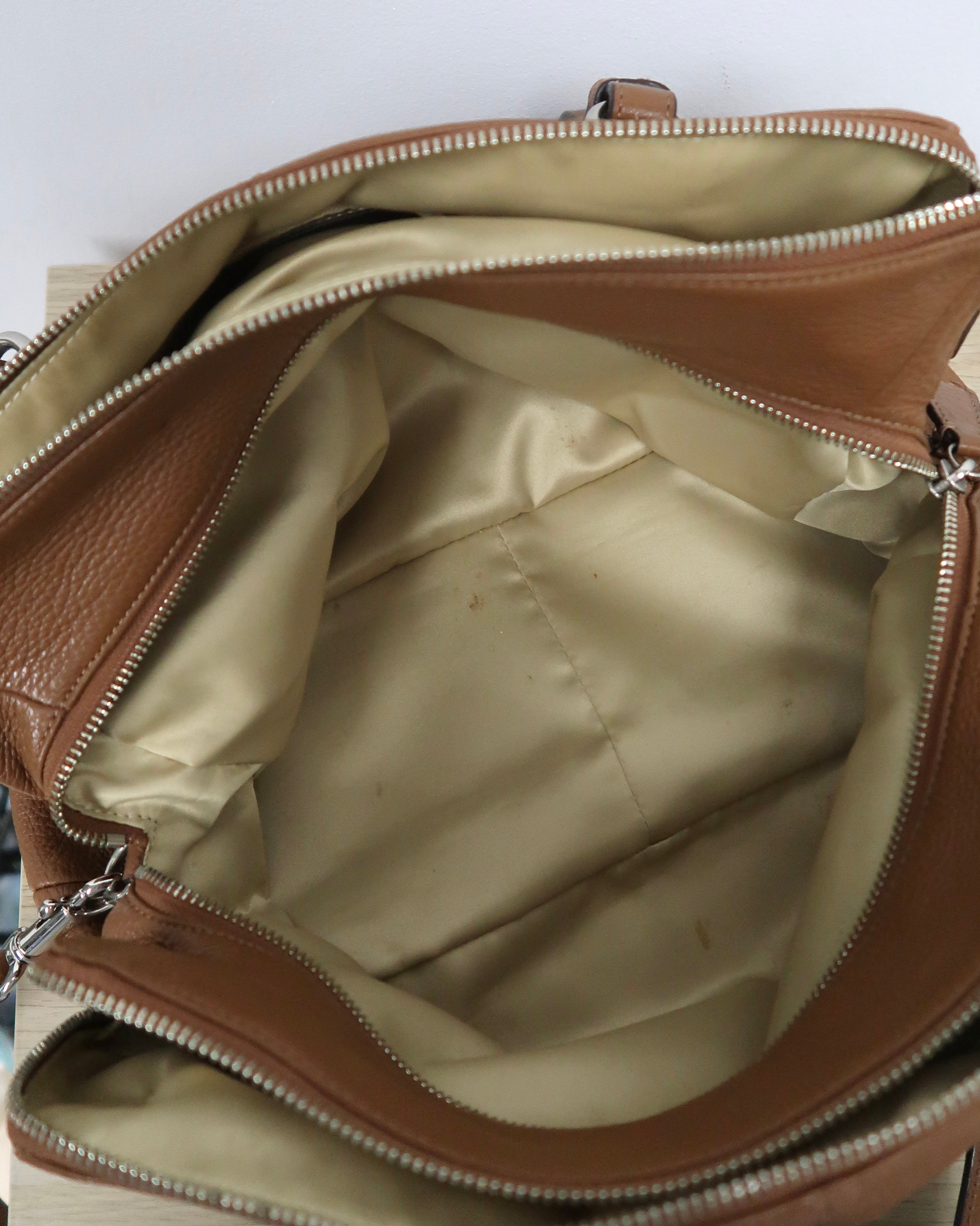 Brown coach Pebbled leather bag