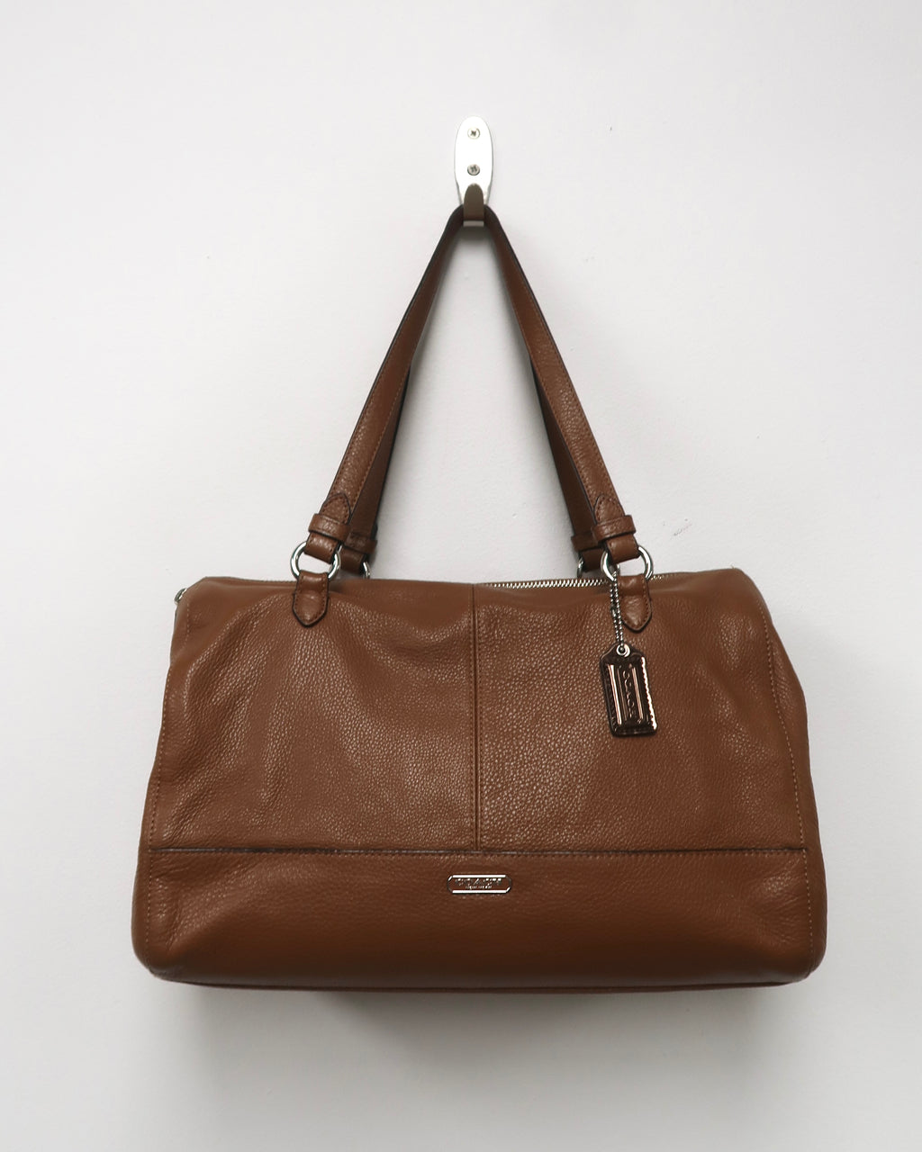 Brown coach Pebbled leather bag