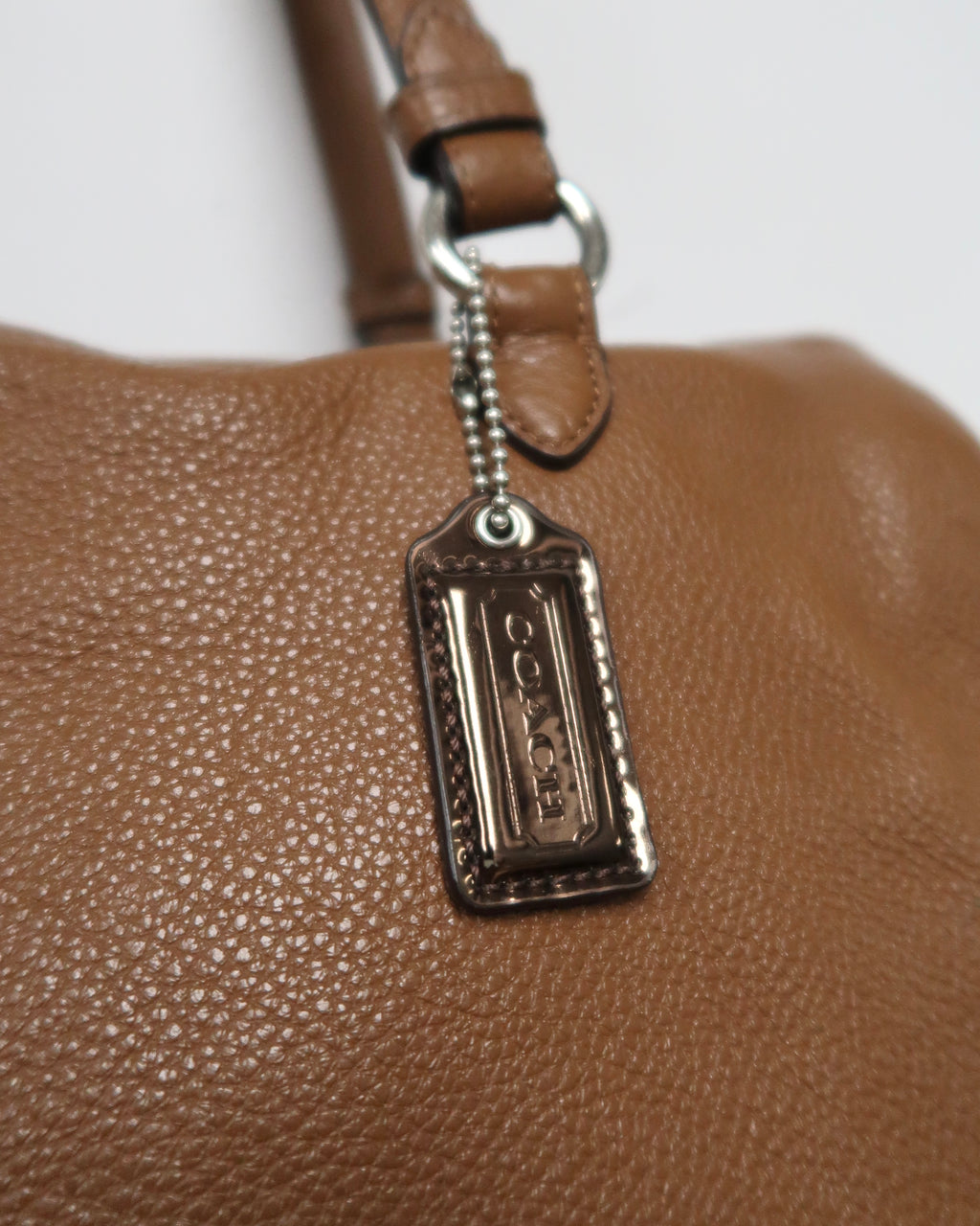 Brown coach Pebbled leather bag
