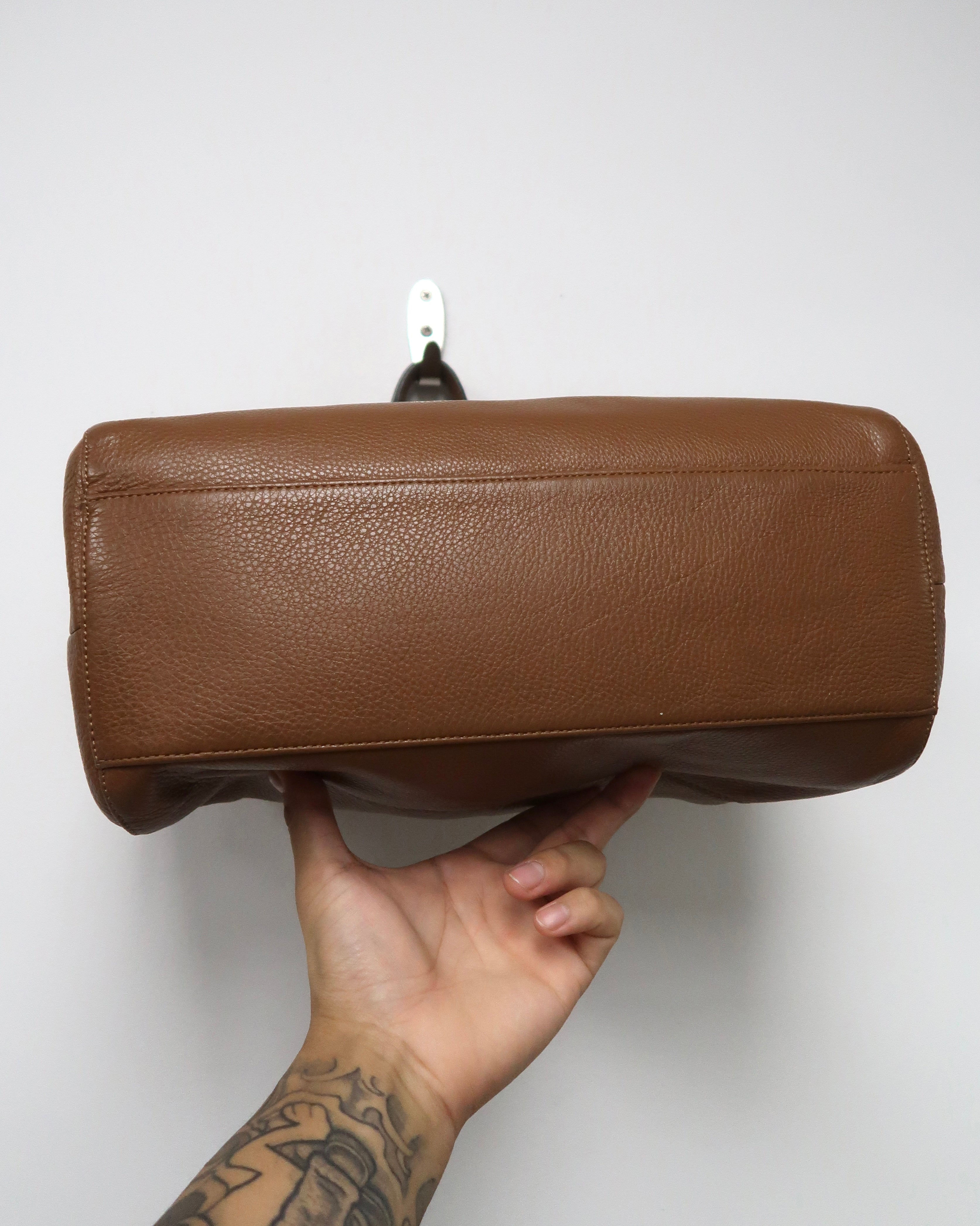 Brown coach Pebbled leather bag