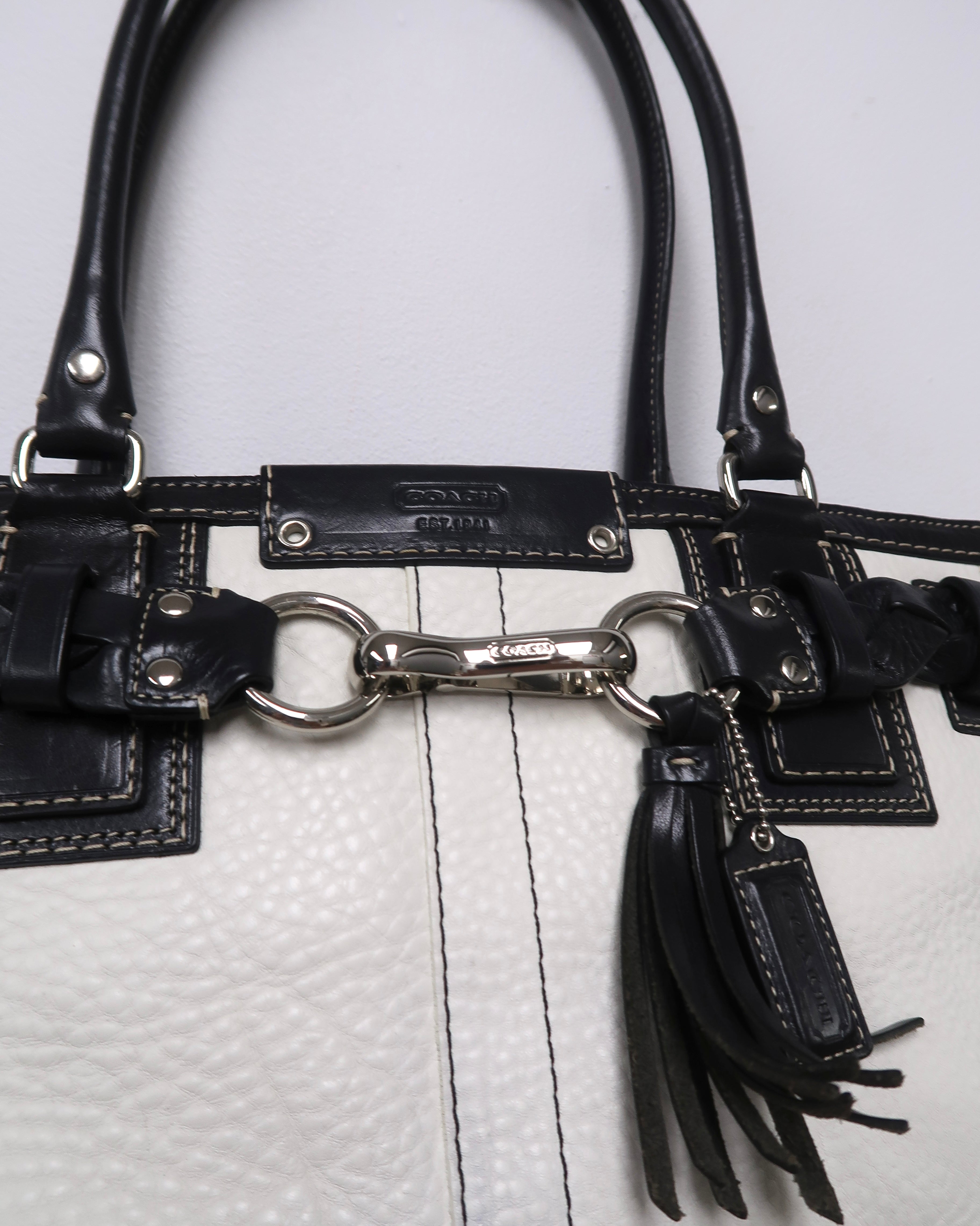 Coach Hampton Braid Belted Carryall Satchel