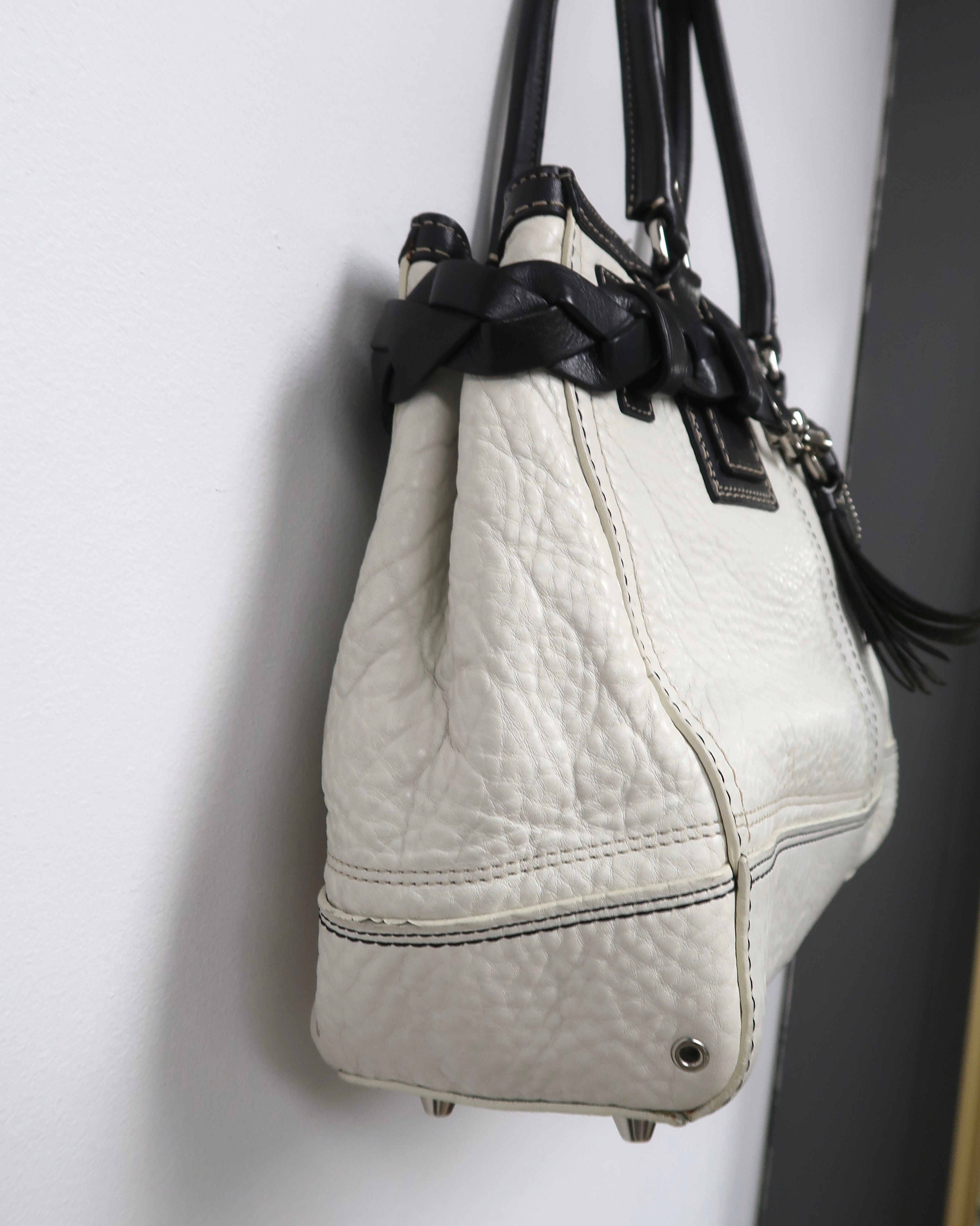 Coach Hampton Braid Belted Carryall Satchel