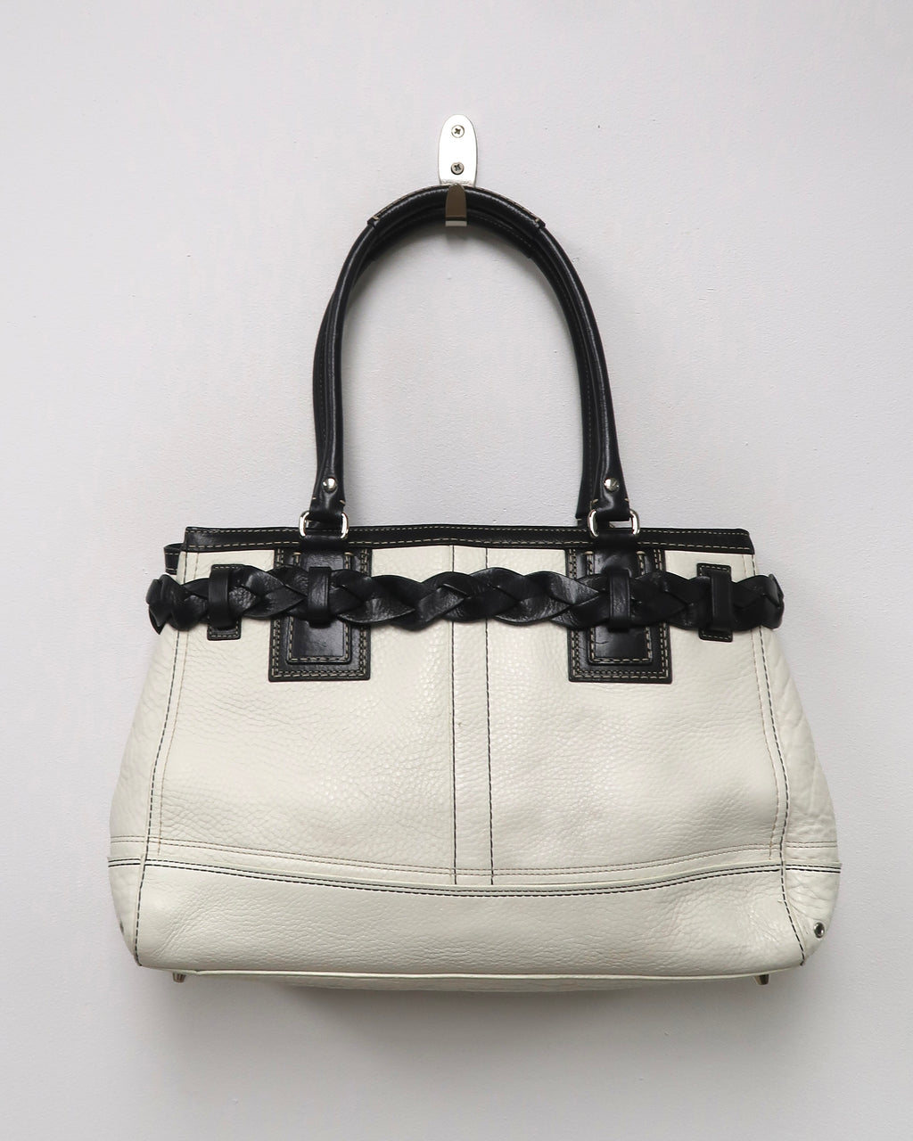 Coach Hampton Braid Belted Carryall Satchel