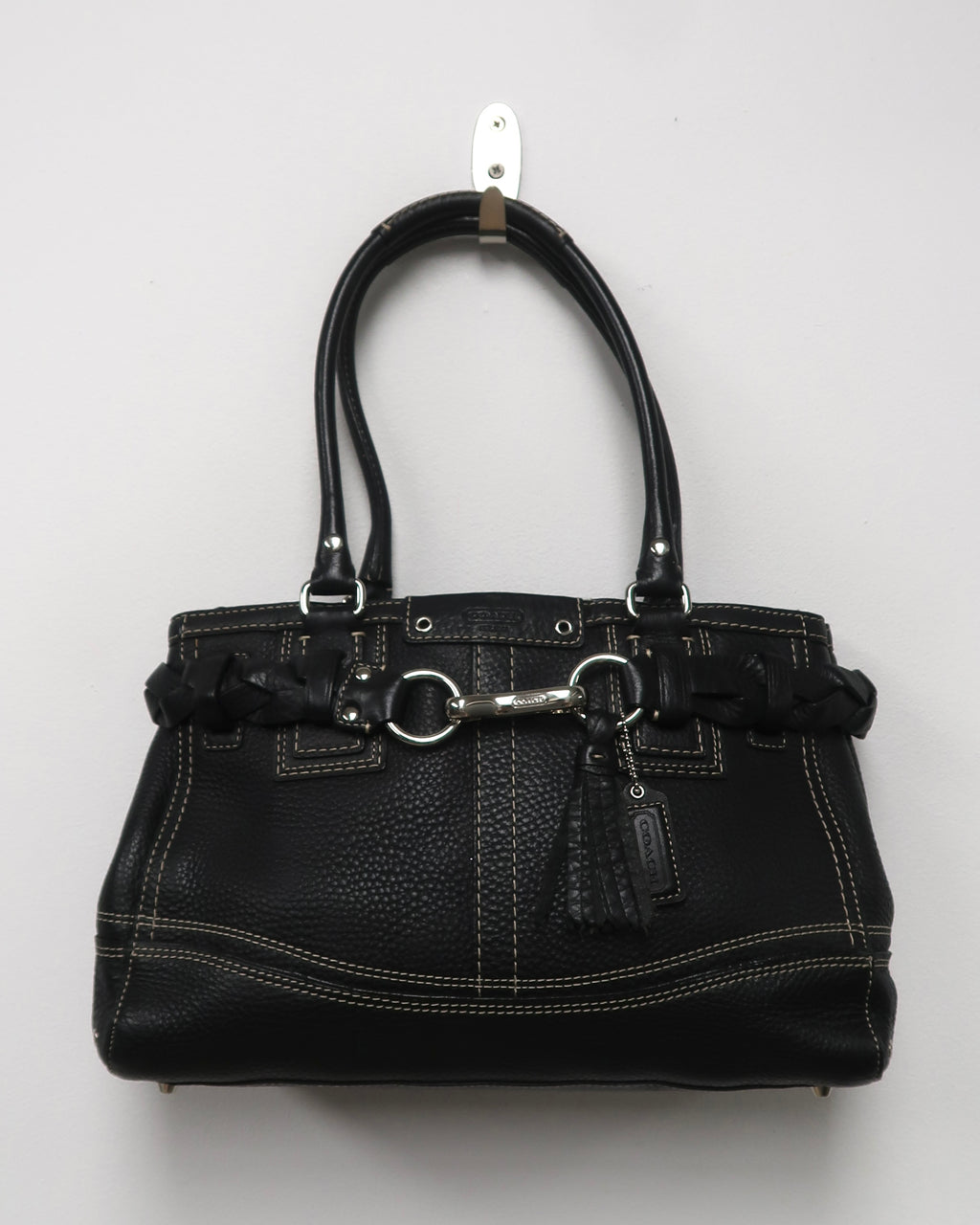 Coach Hampton Braid Belted Carryall Satchel