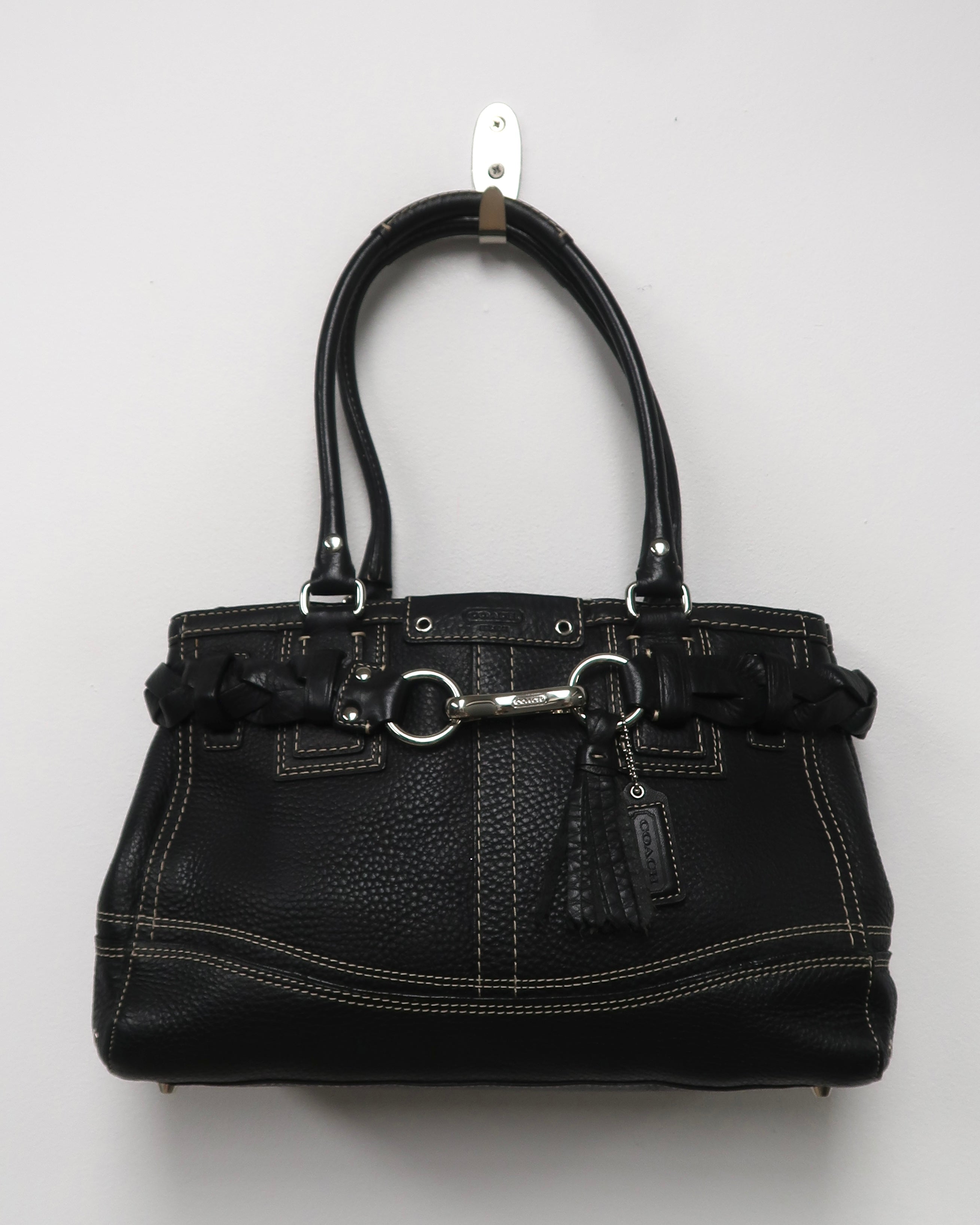 Coach Hampton Braid Belted Carryall Satchel