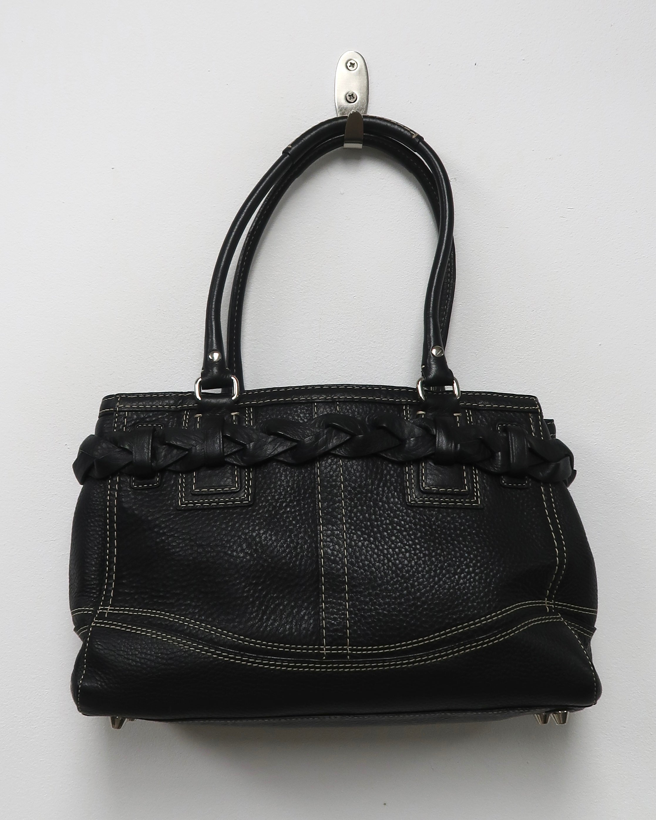 Coach Hampton Braid Belted Carryall Satchel