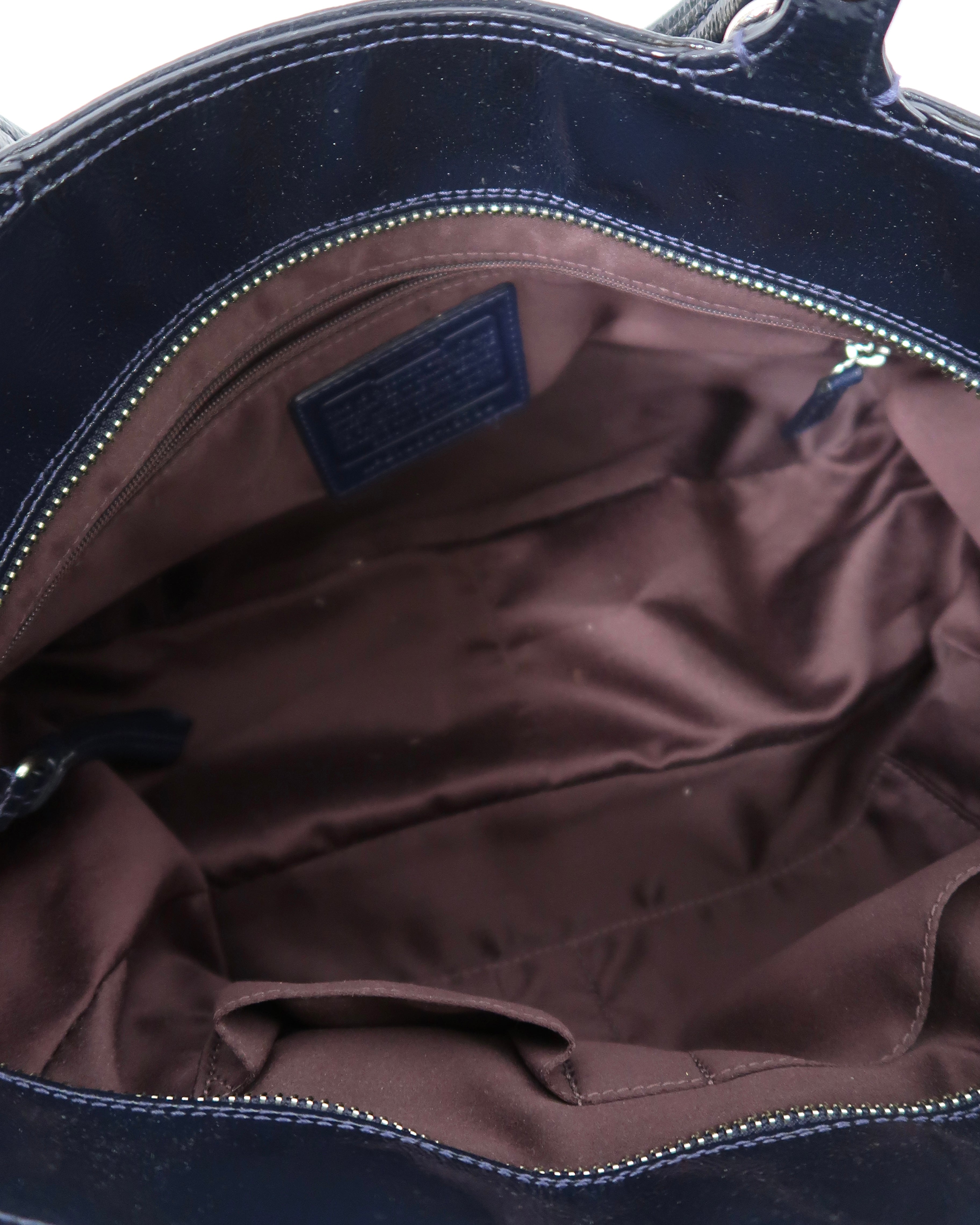 Coach Madison Mia patent leather tote shoulder bag