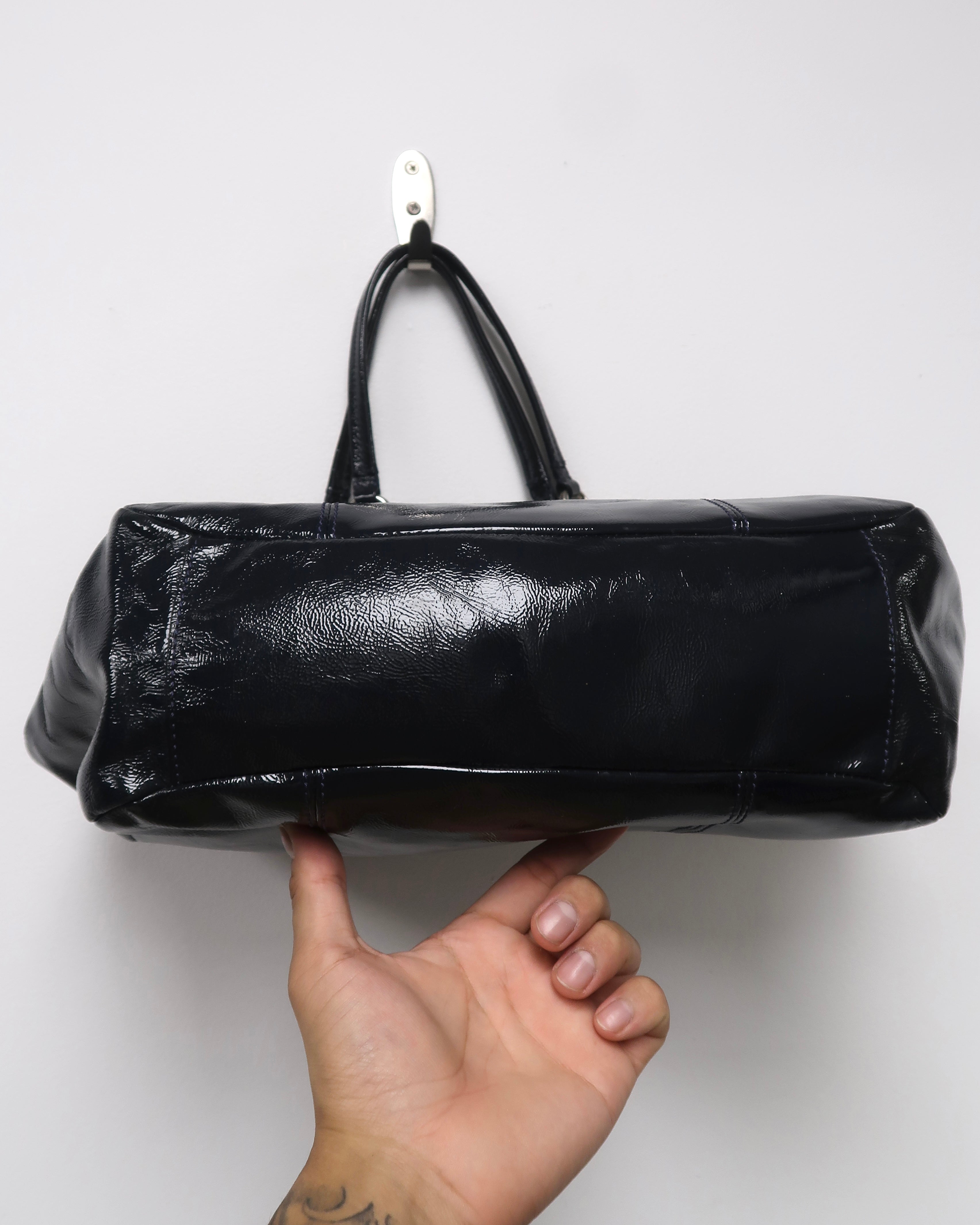 Coach Madison Mia patent leather tote shoulder bag