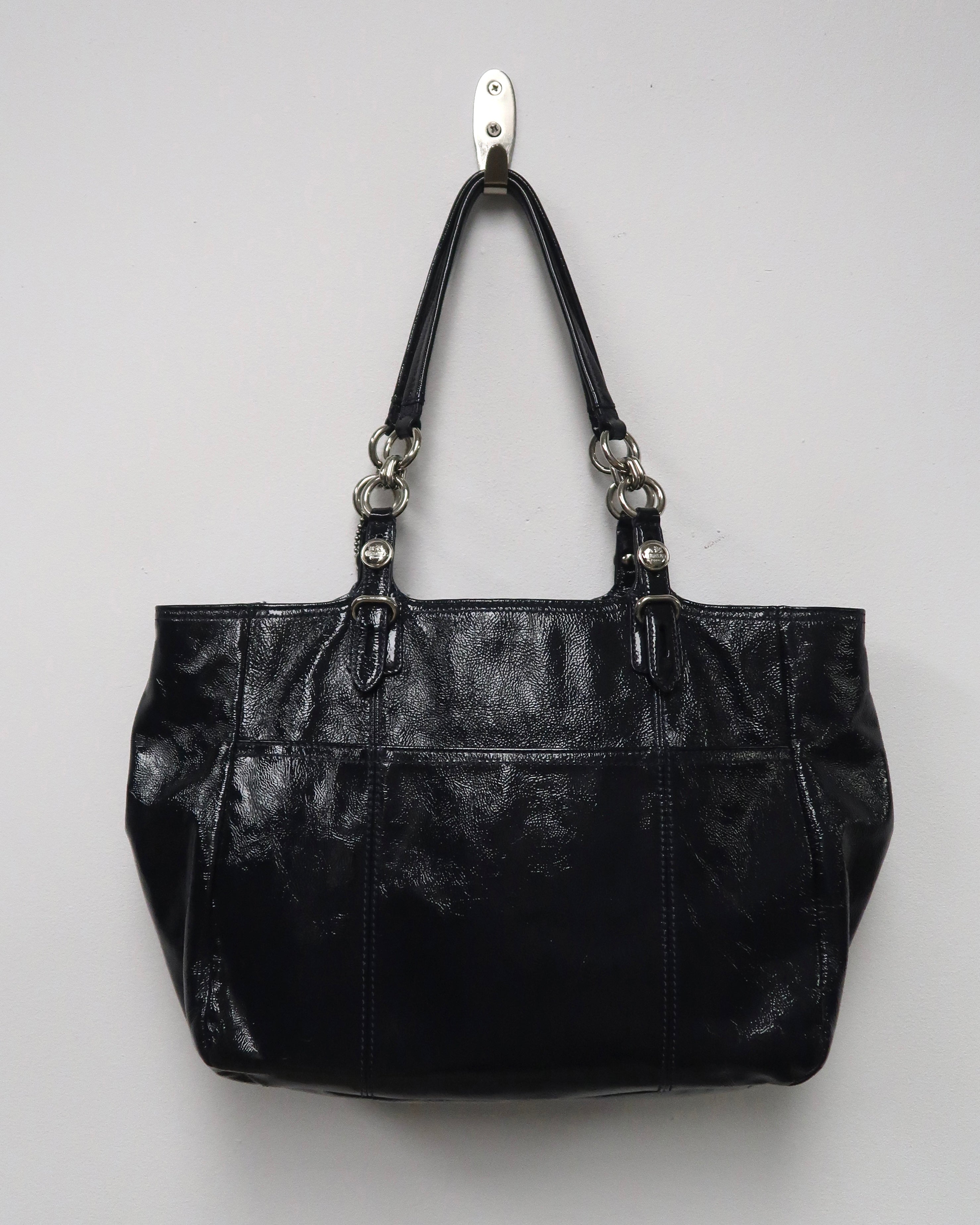 Coach Madison Mia patent leather tote shoulder bag