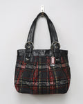 Coach Poppy Soho plaid tote bag