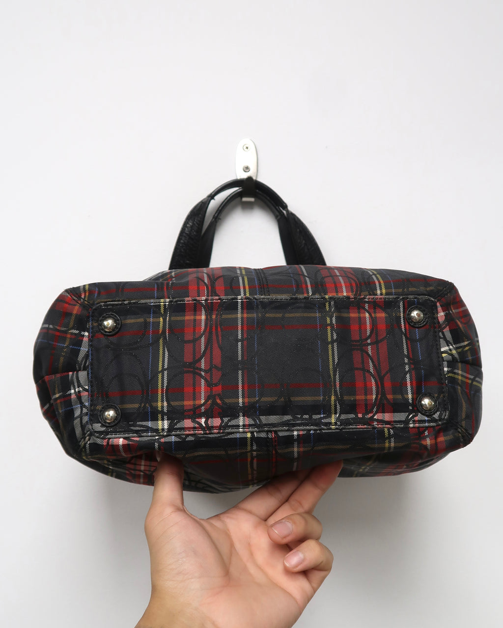 Coach Poppy Soho plaid tote bag