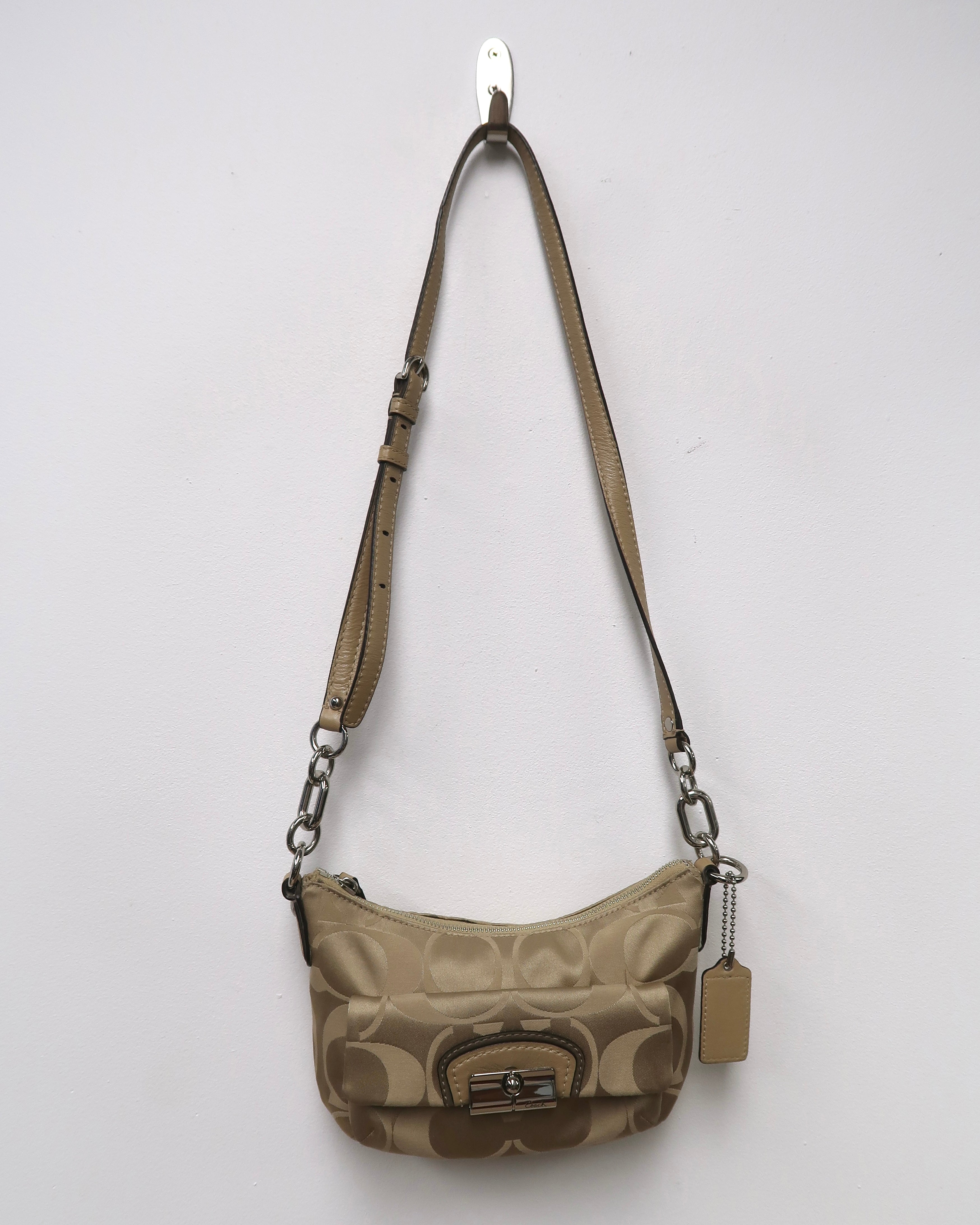Coach Kristin signature sateen hobo crossbody bag