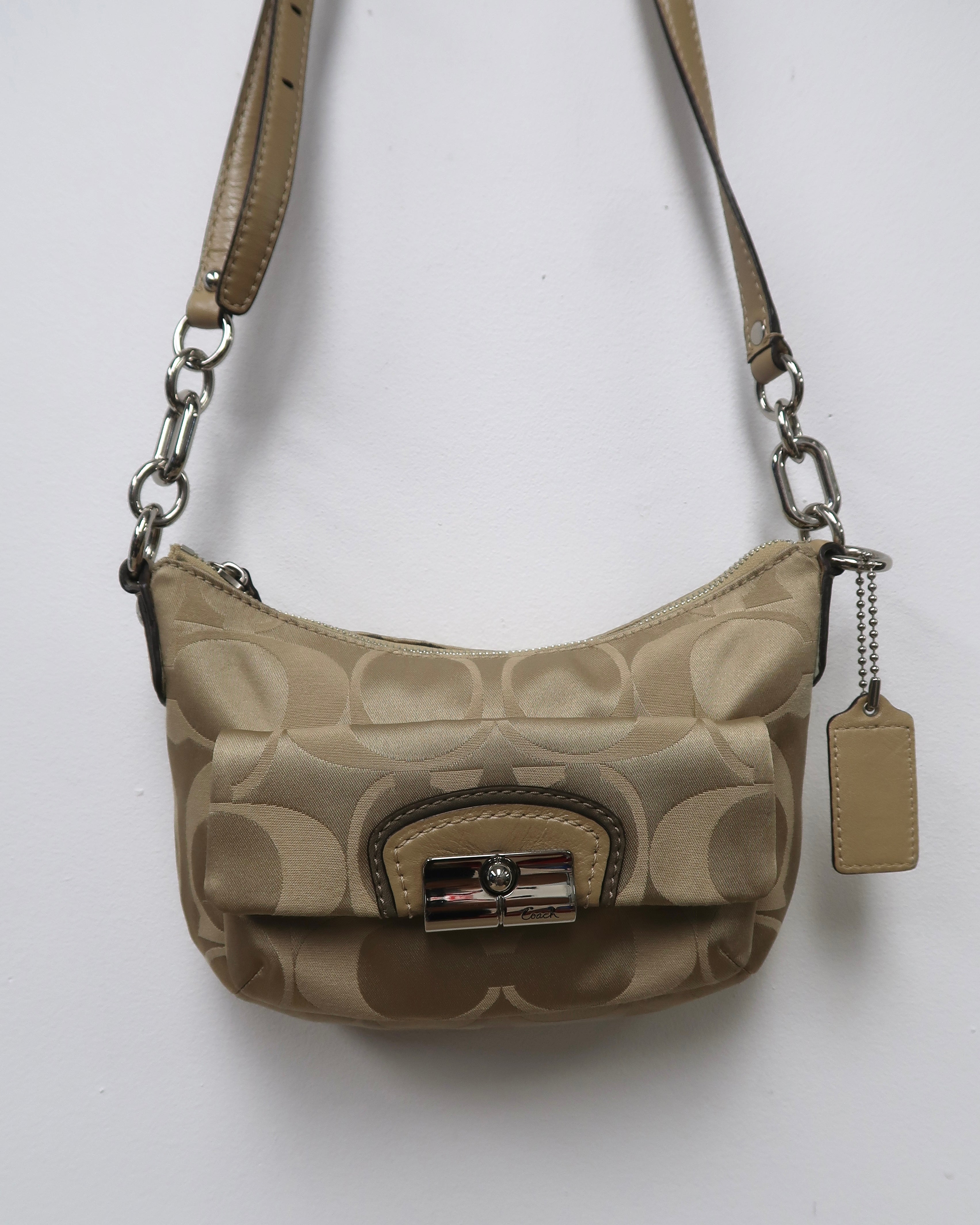 Coach Kristin signature sateen hobo crossbody bag