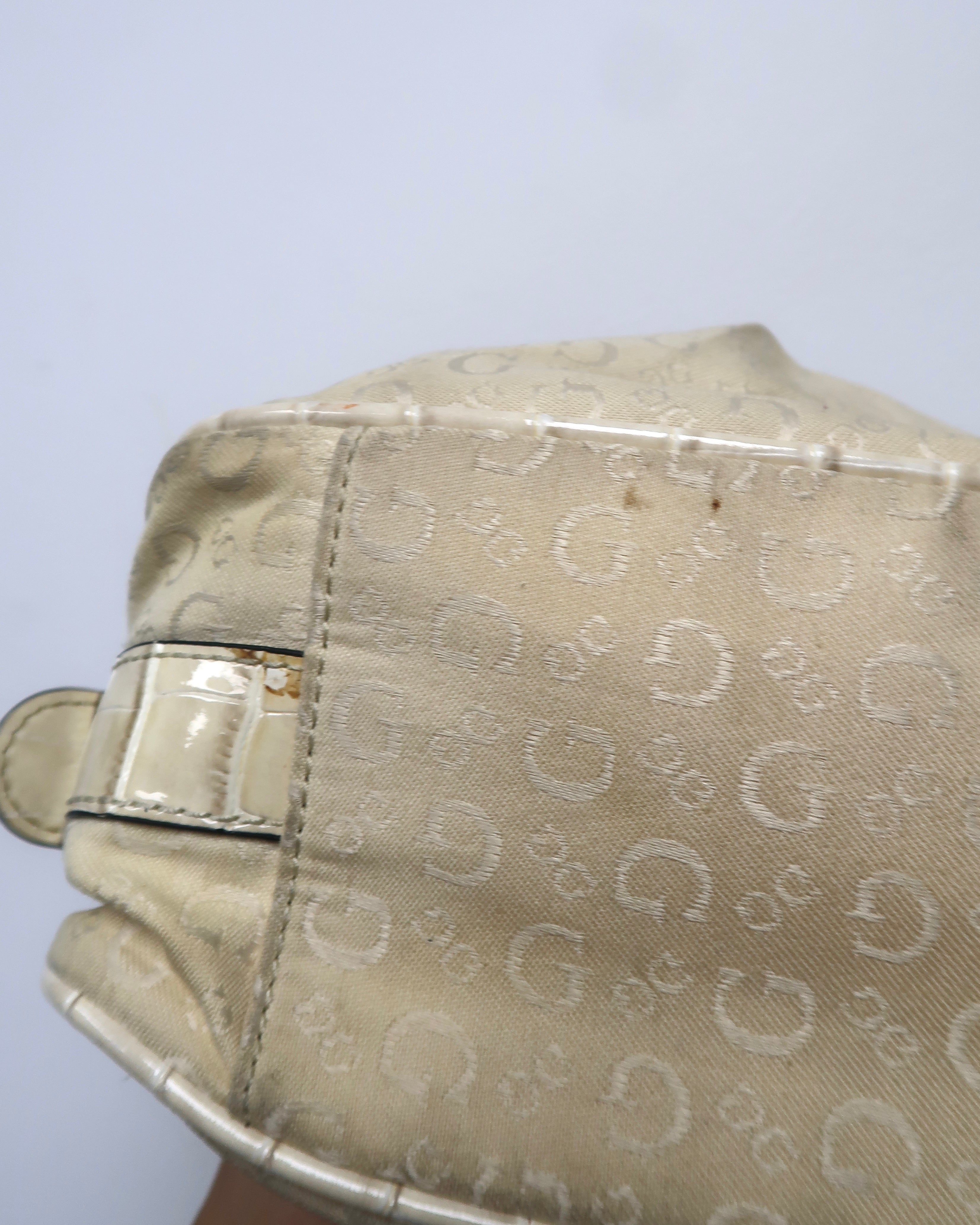 beige Guess satchel