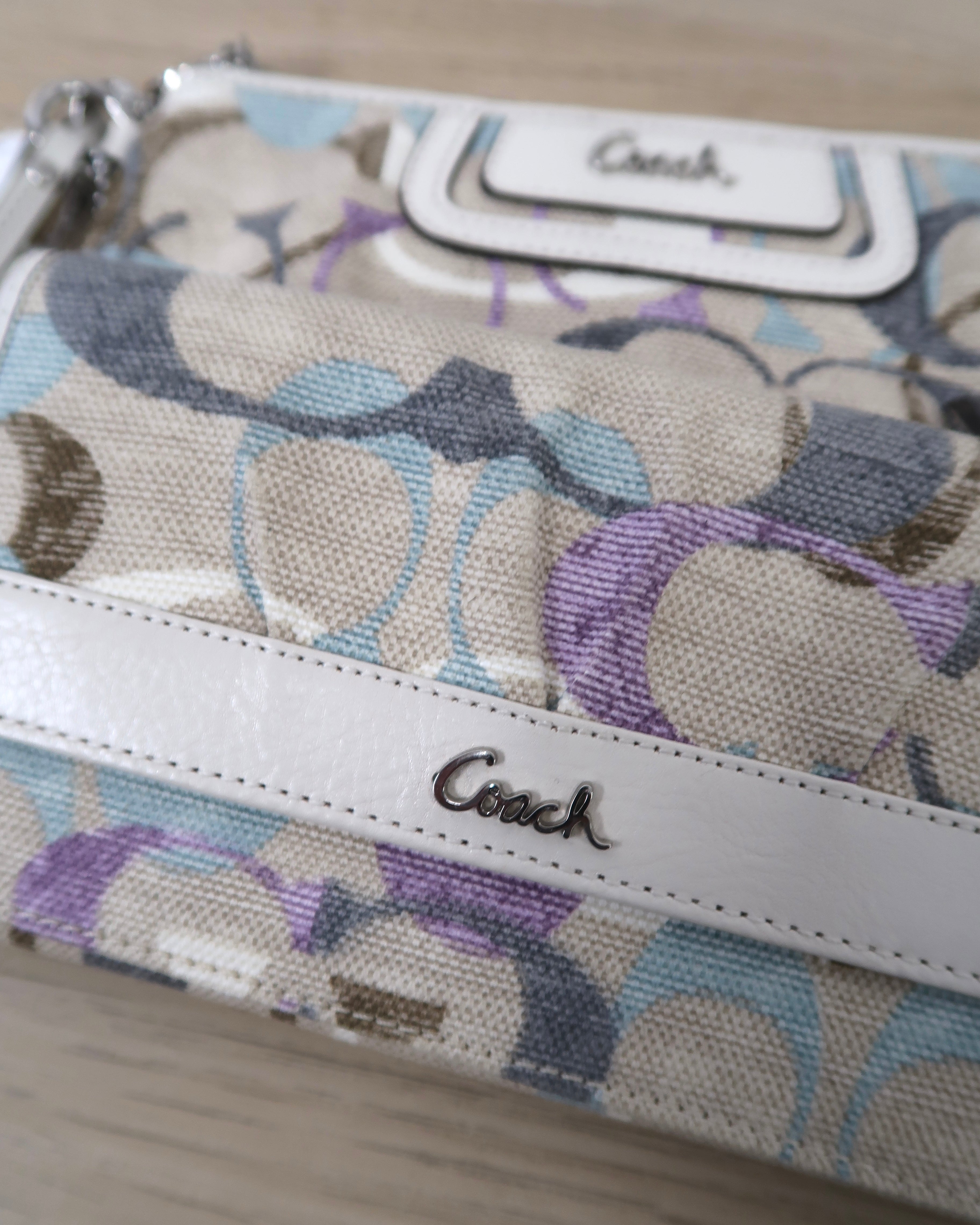 Coach Soho Optic Linen Slim Envelope Wallet & wrislet