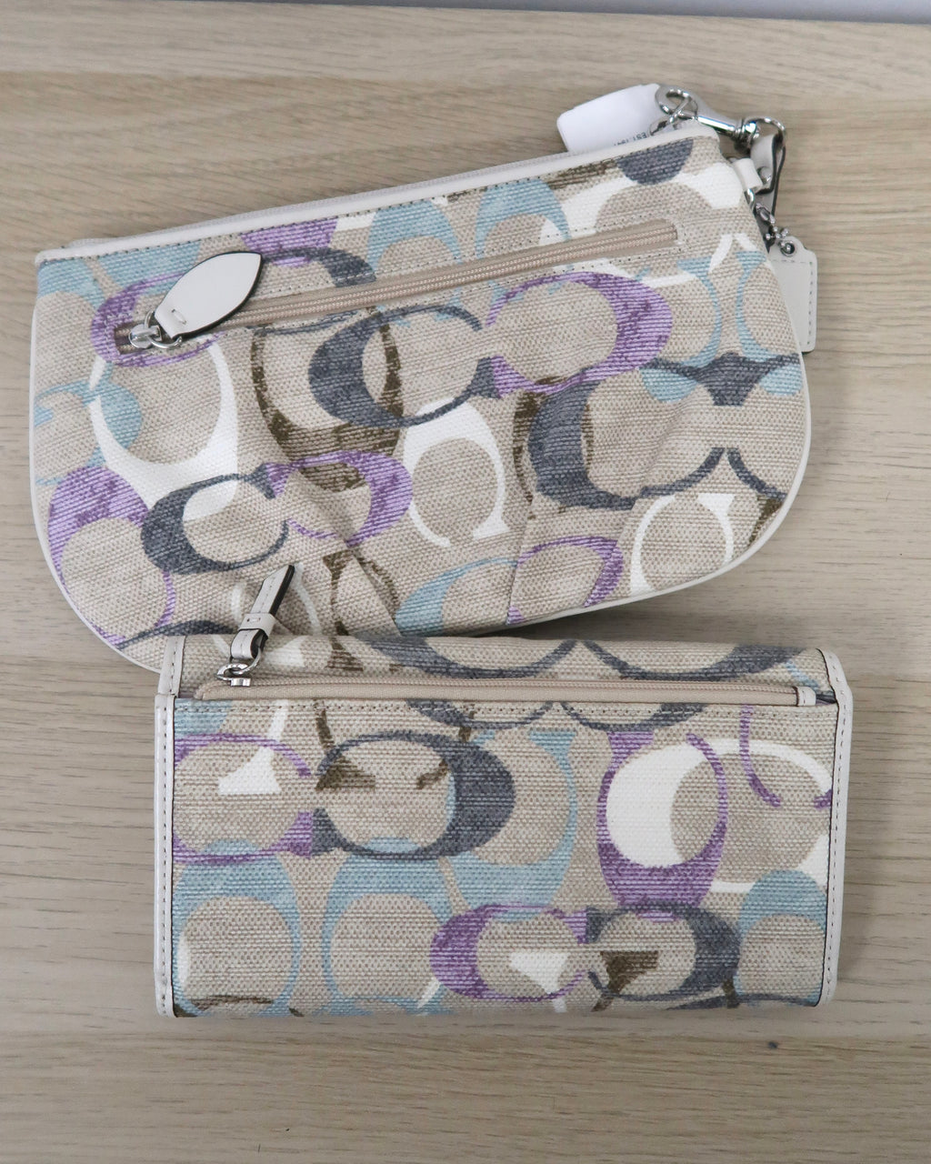 Coach Soho Optic Linen Slim Envelope Wallet & wrislet