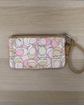 Coach Hampton Signature scribble pastel wristlet