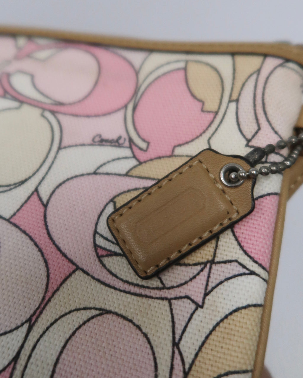 Coach Hampton Signature scribble pastel wristlet