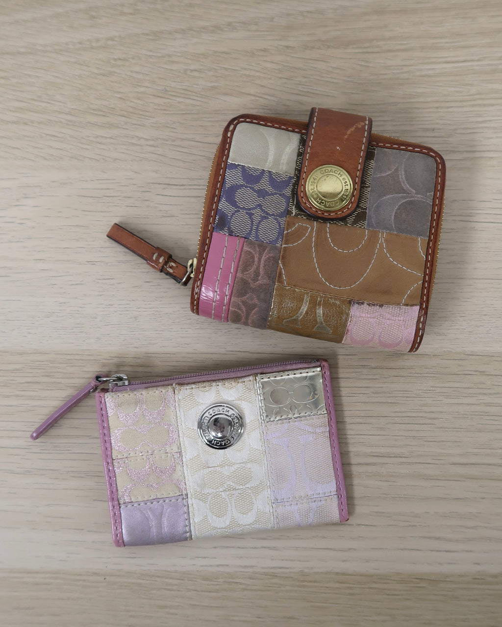Coach Patchwork pattern Wallet and coin holder (for both)