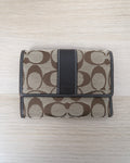 Vintage Coach Signature Canvas Trifold Wallet