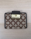 Coach Brown Signature Jaquard Bifold Wallet