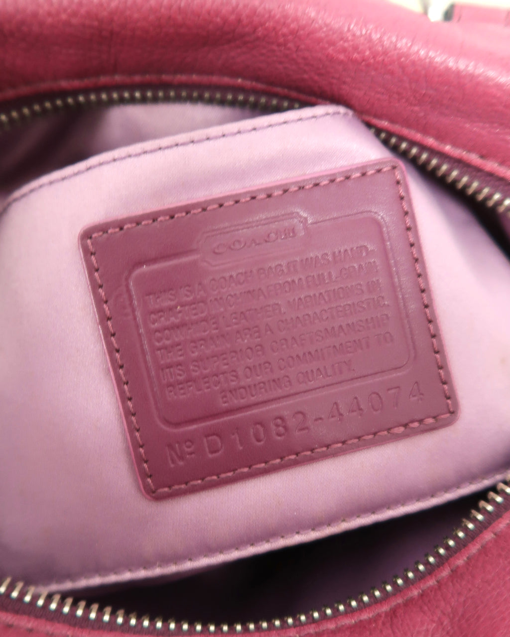 Coach Julia Magenta Pebbled Leather Small Satchel